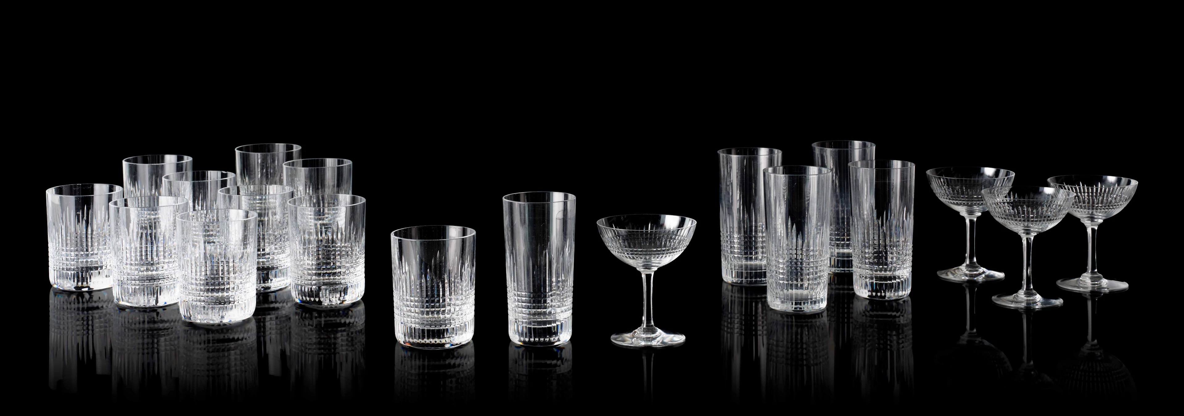 PARTIE DE SERVICE DE VERRES, TRAVAIL DE LA MAISON BACCARAT