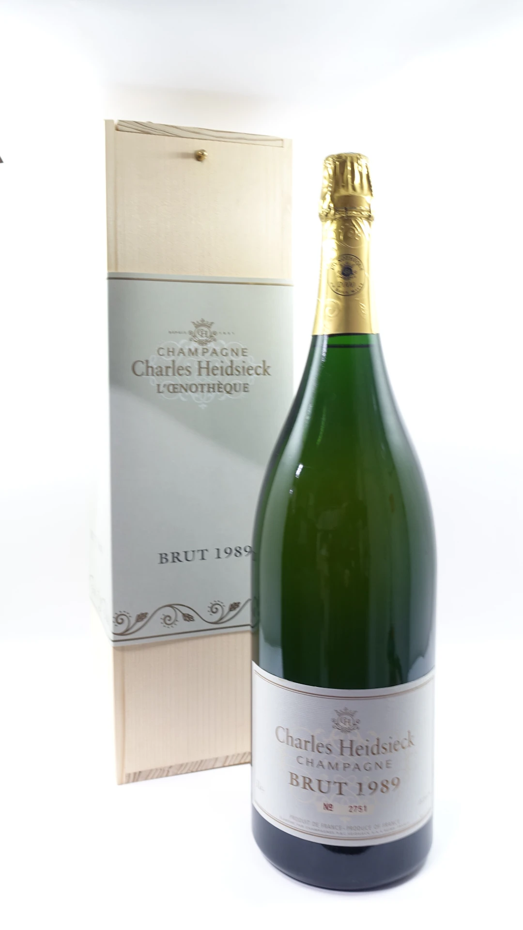 1 jéroboam CHAMPAGNE CHARLES HEIDSEICK 1989 Brut. L'Oenothèque 2000