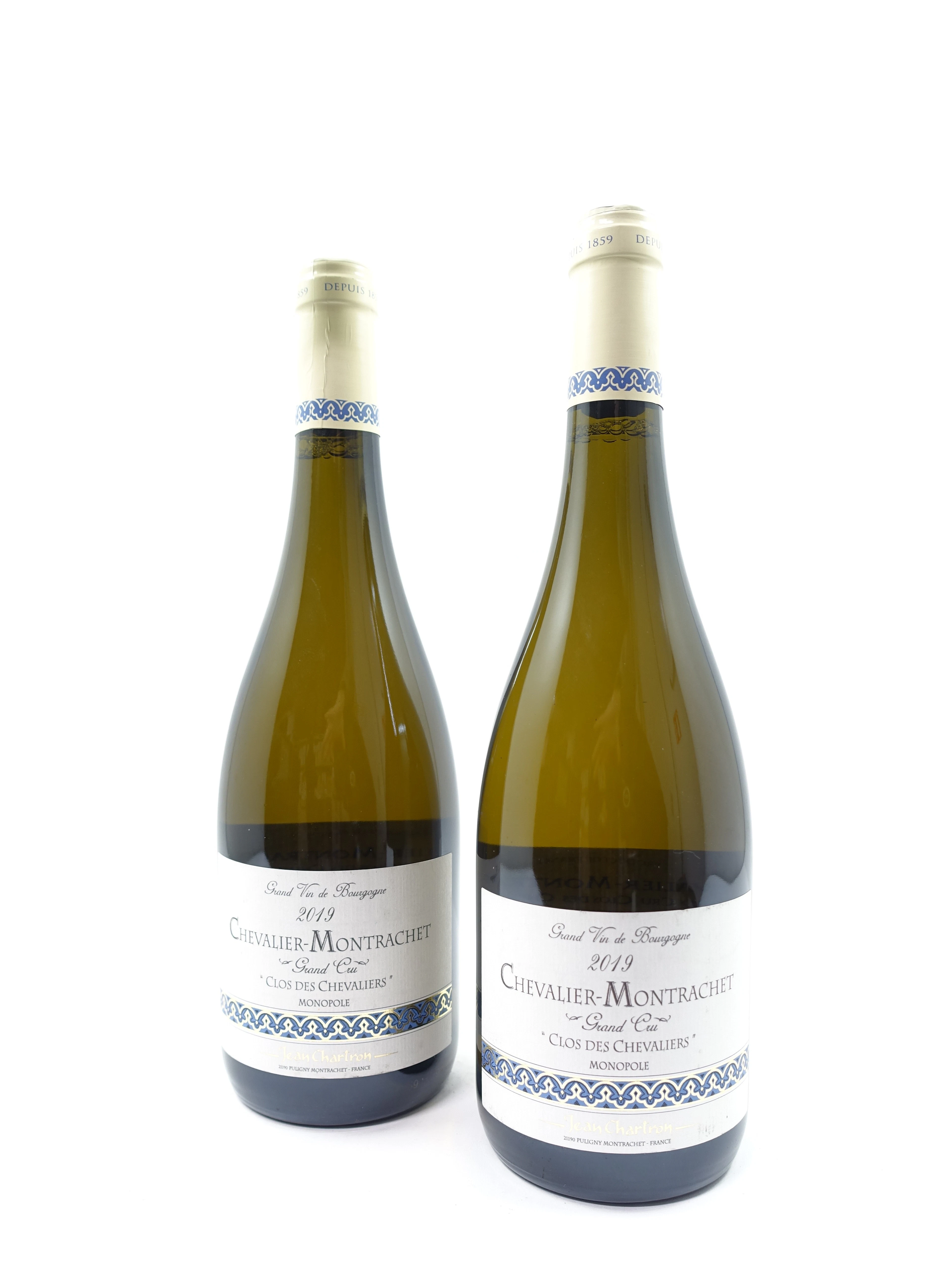 2 bts CHEVALIER MONTRACHET 2019 Grand Cru Clos des Chevaliers. Jean Chartron