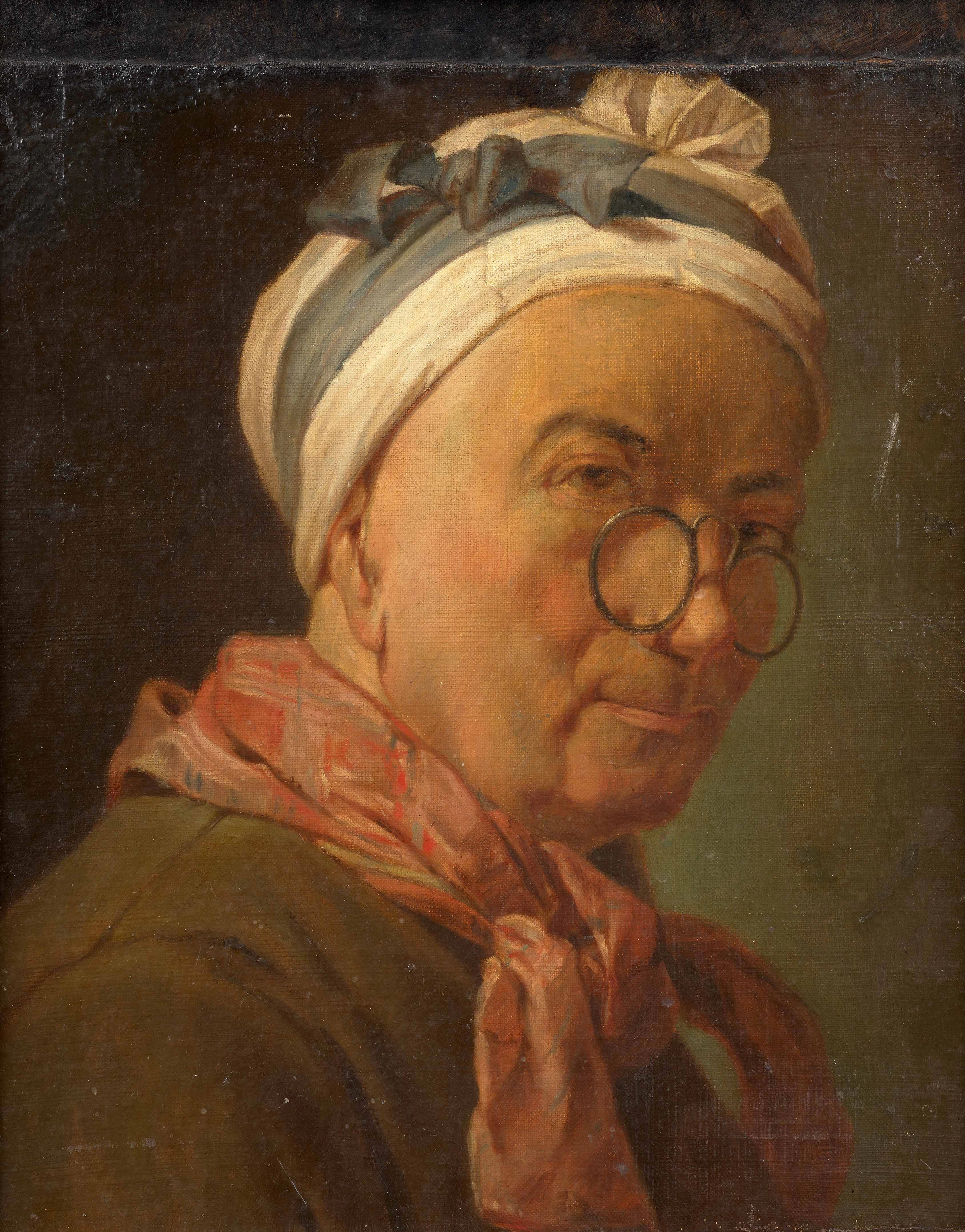 Ecole française du XIXe siècle D'après Jean-Siméon Chardin Autoportrait