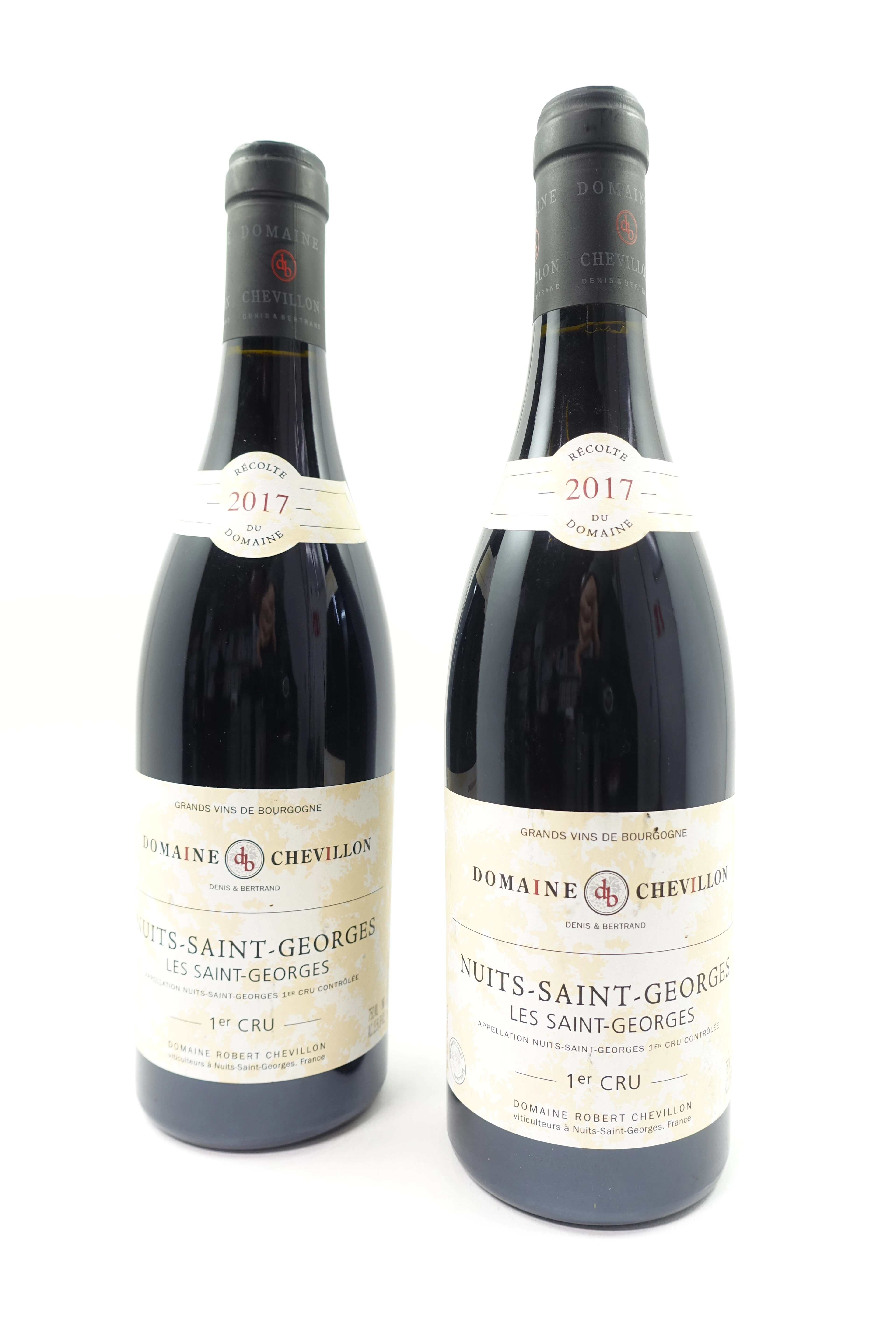 2 bts NUITS SAINT GEORGES 2017 1er Cru Les St Georges. Domaine Chevillon