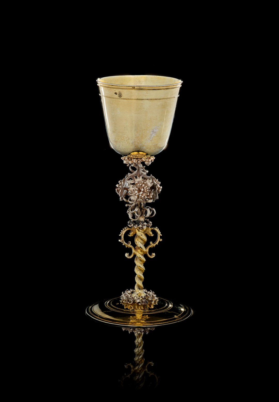 A German parcel-gilt silver cup, Hieronymus II Schuch, Augsburg, 1697-1700