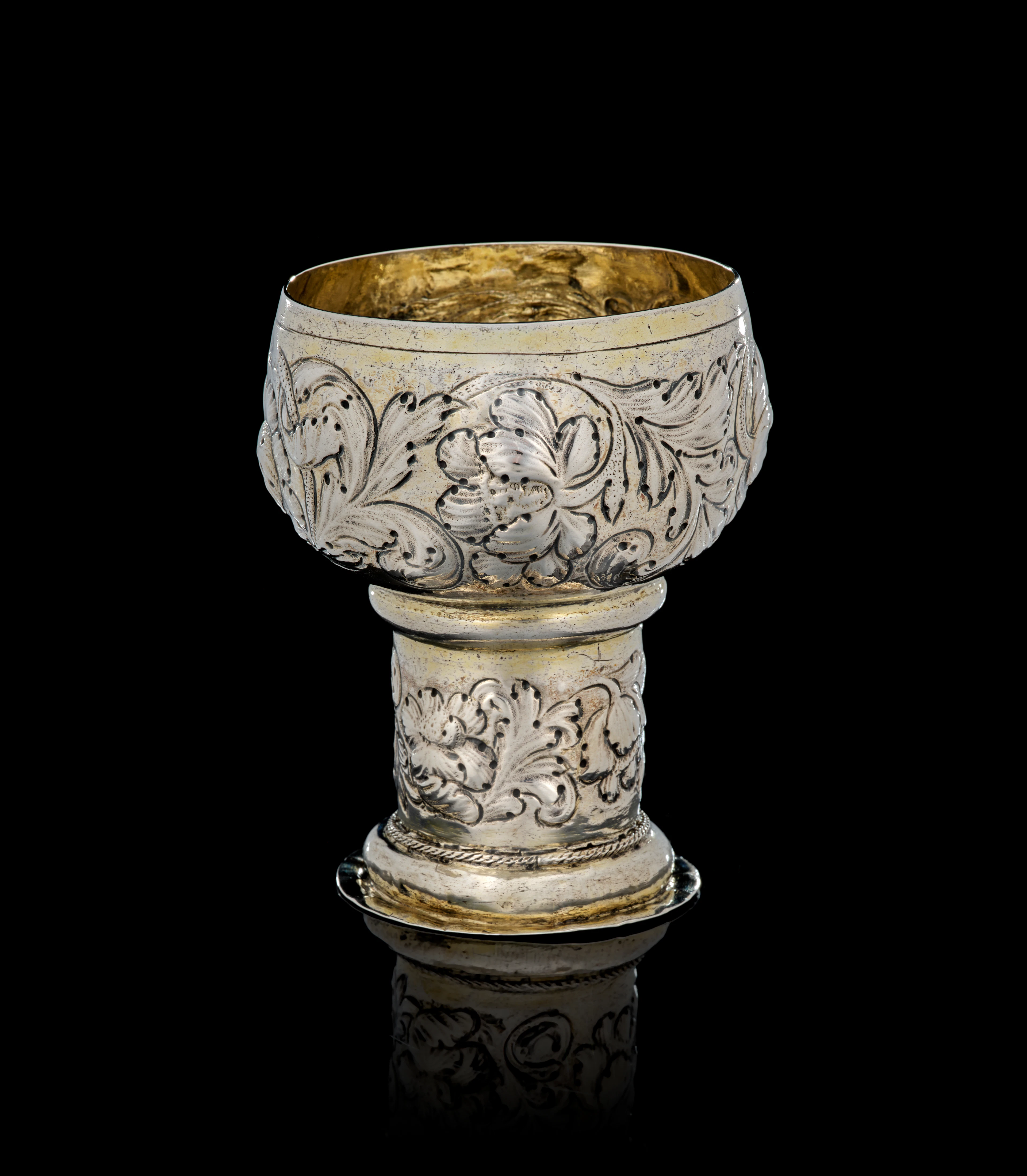 A German parcel-gilt silver römer beaker, Sigmund Bierfreund, Nuremberg