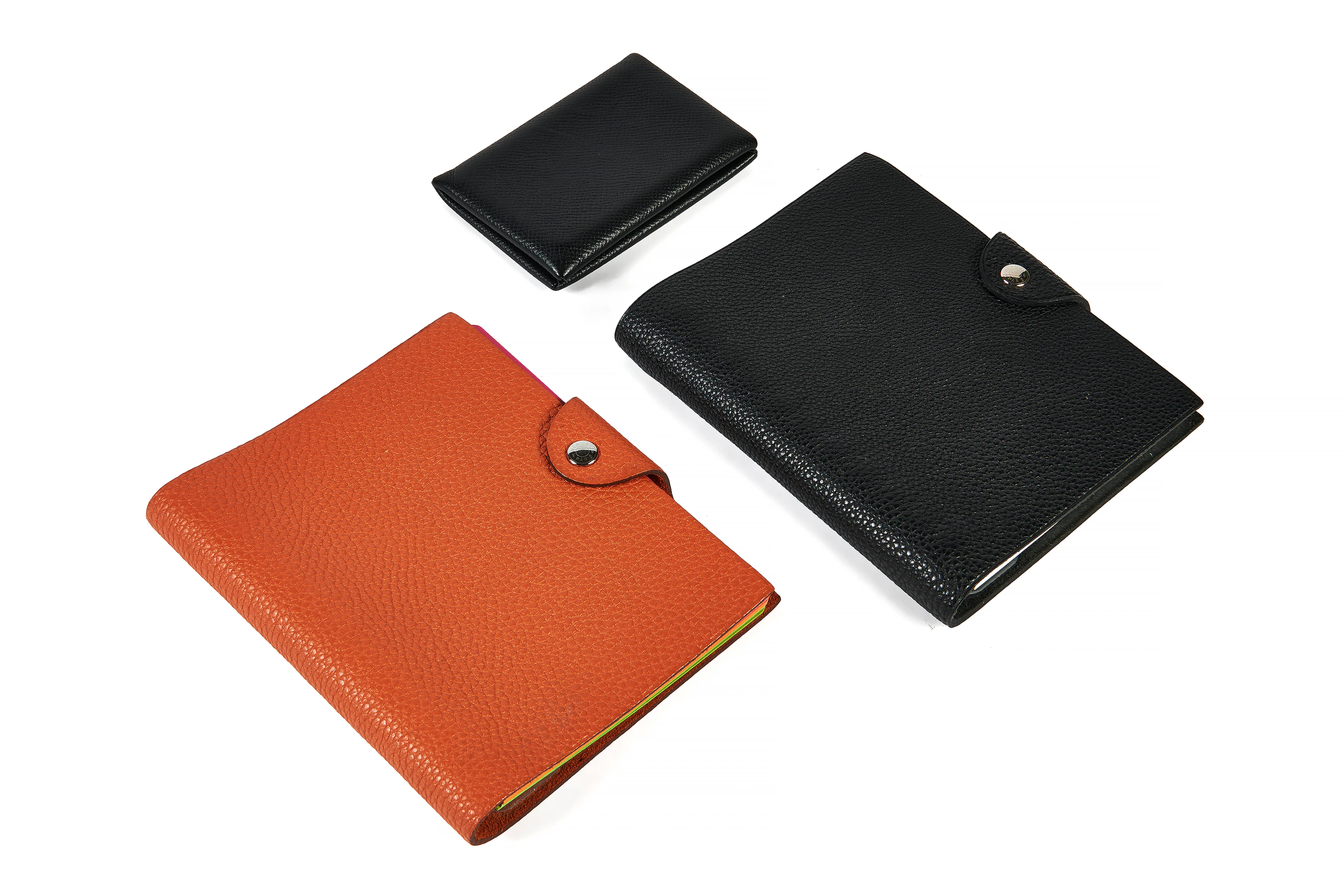 HERMÈS Set of two ULYSSE notebooks and one CALVI card holder