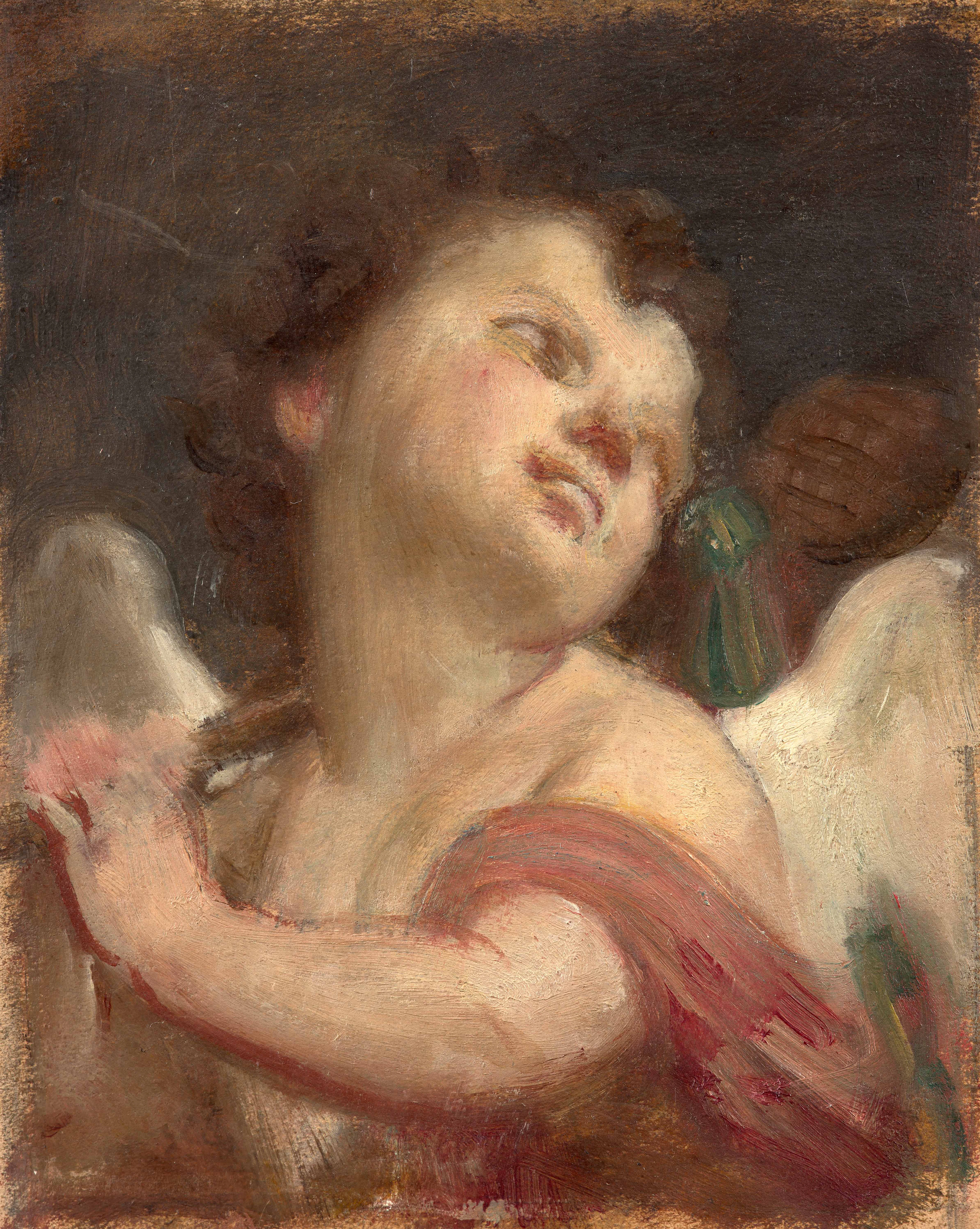 William BOUGUEREAU La Rochelle, 1825 - 1905 Etude pour 'Amour au thyrse'