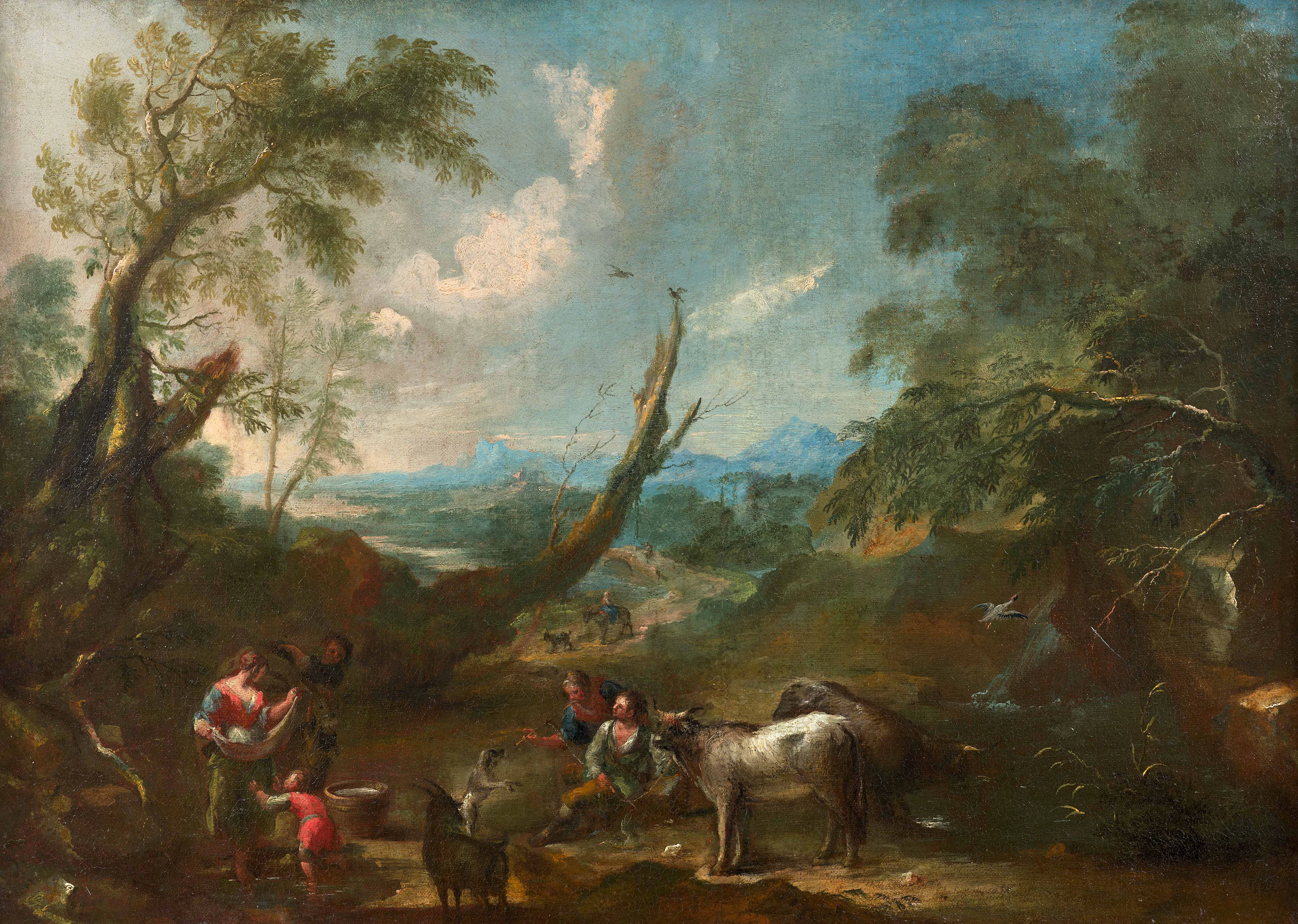 Francesco ZUCCARELLI Pitigliano, 1702 - Florence, 1788 Heureuse famille