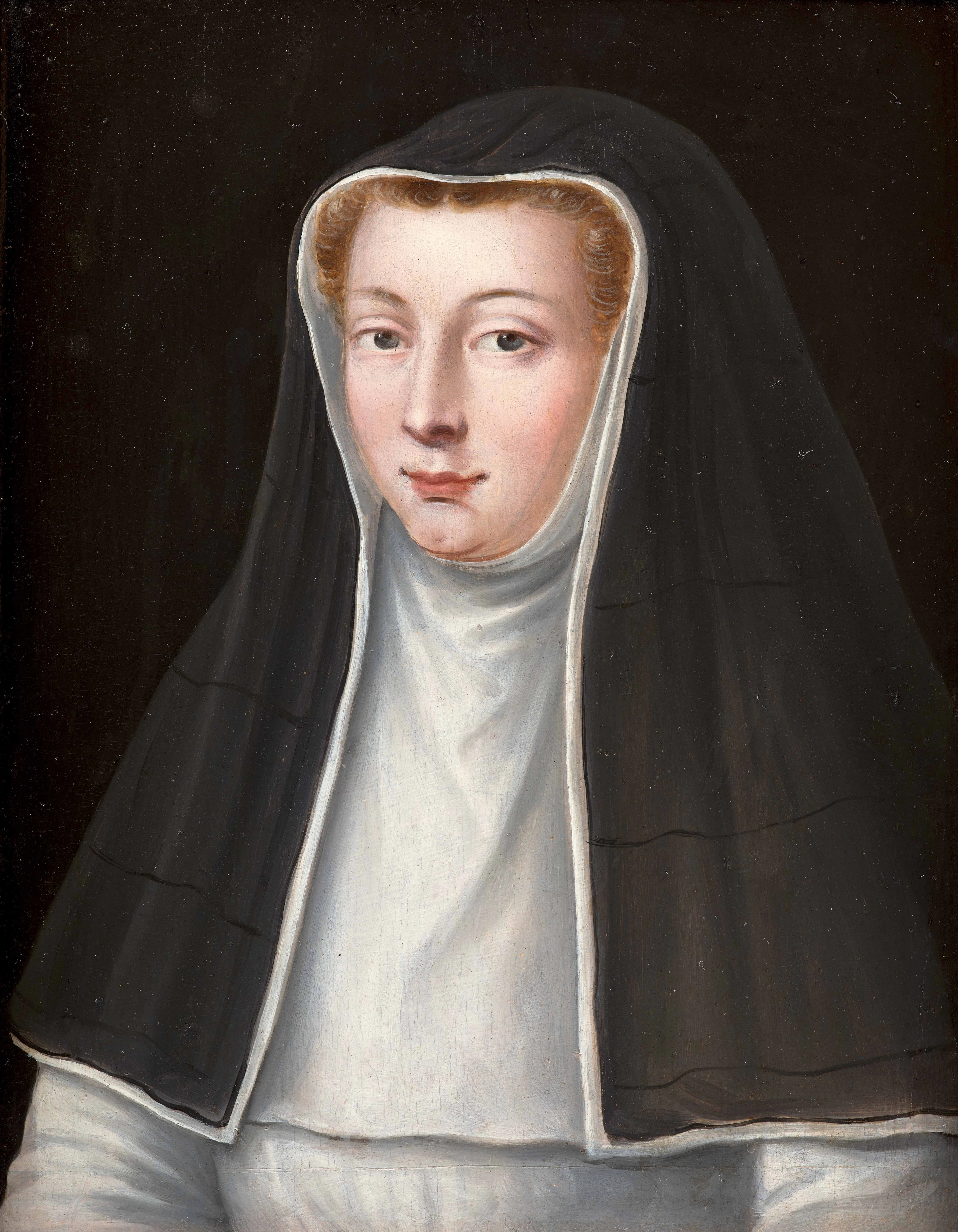 Ecole française de la fin du XVIe siècle Portrait d'une religieuse