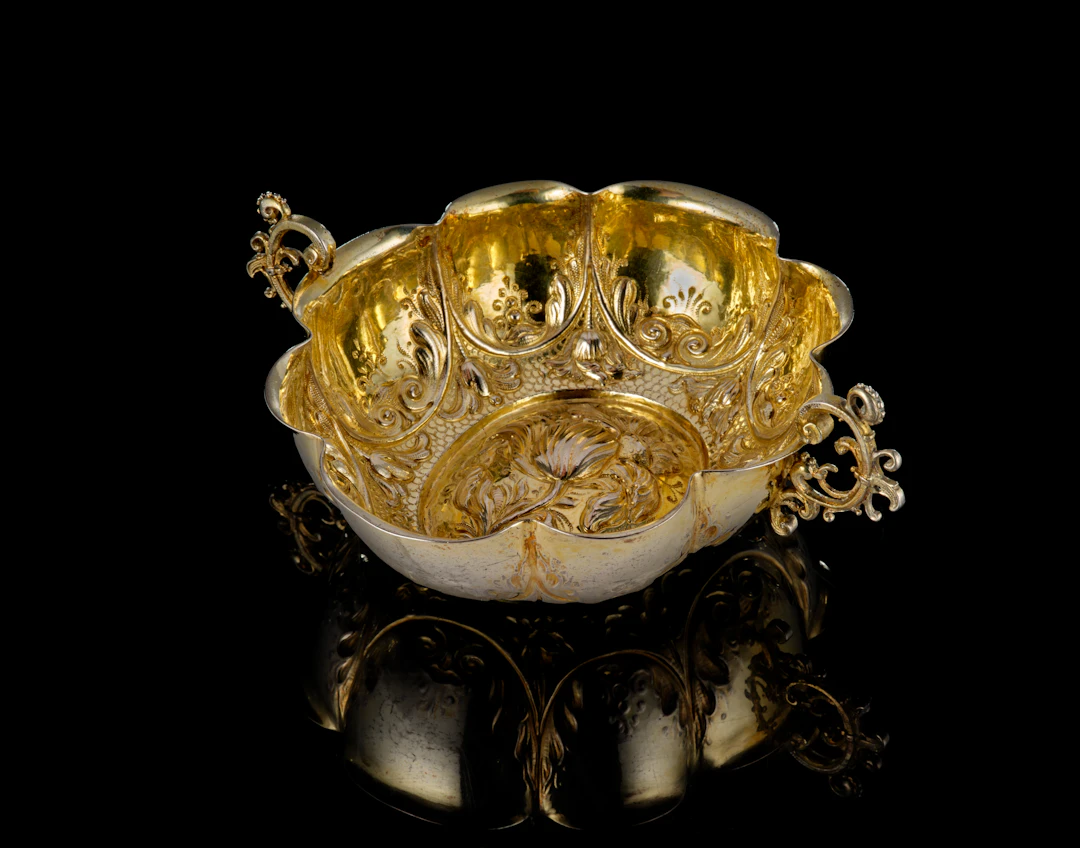 A Swiss large parcel-gilt silver wine-taster, Johann Caspar Dietrich