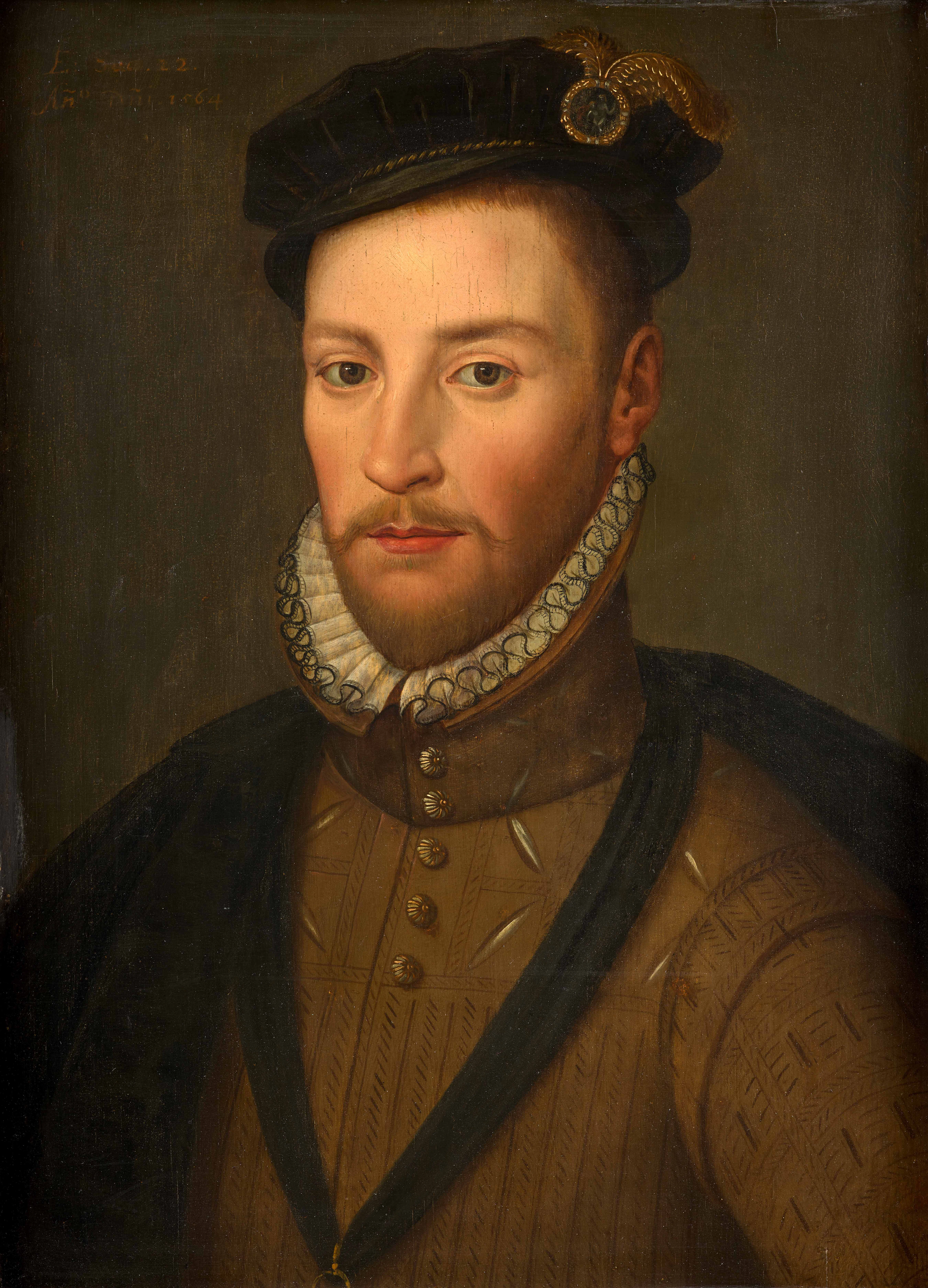 Probablement Pays-Bas, 1564 Portrait de gentilhomme à la toque ornée