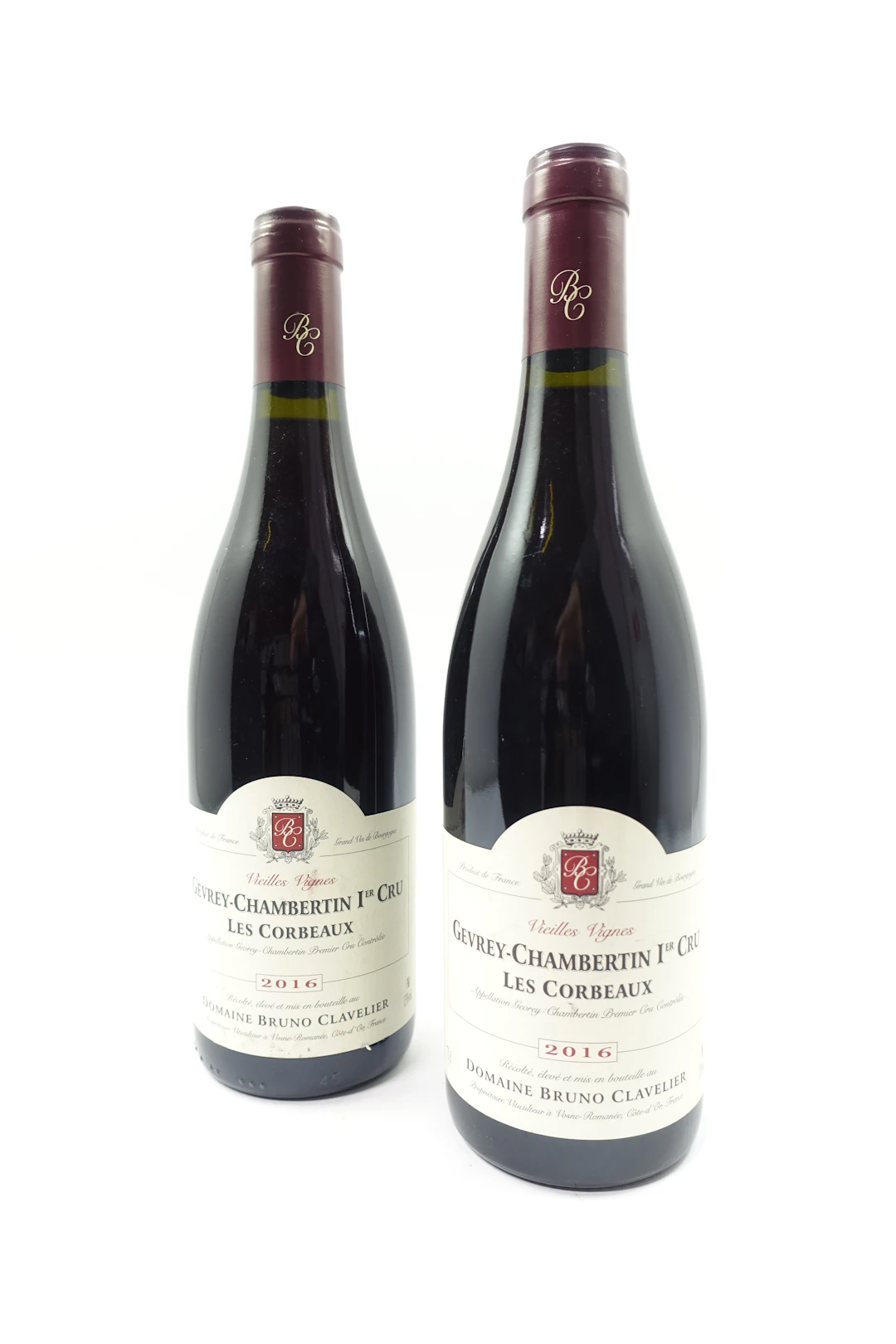 2 bts GEVREY CHAMBERTIN 2016 Vieilles Vignes. 1er Cru Les Corbeaux.