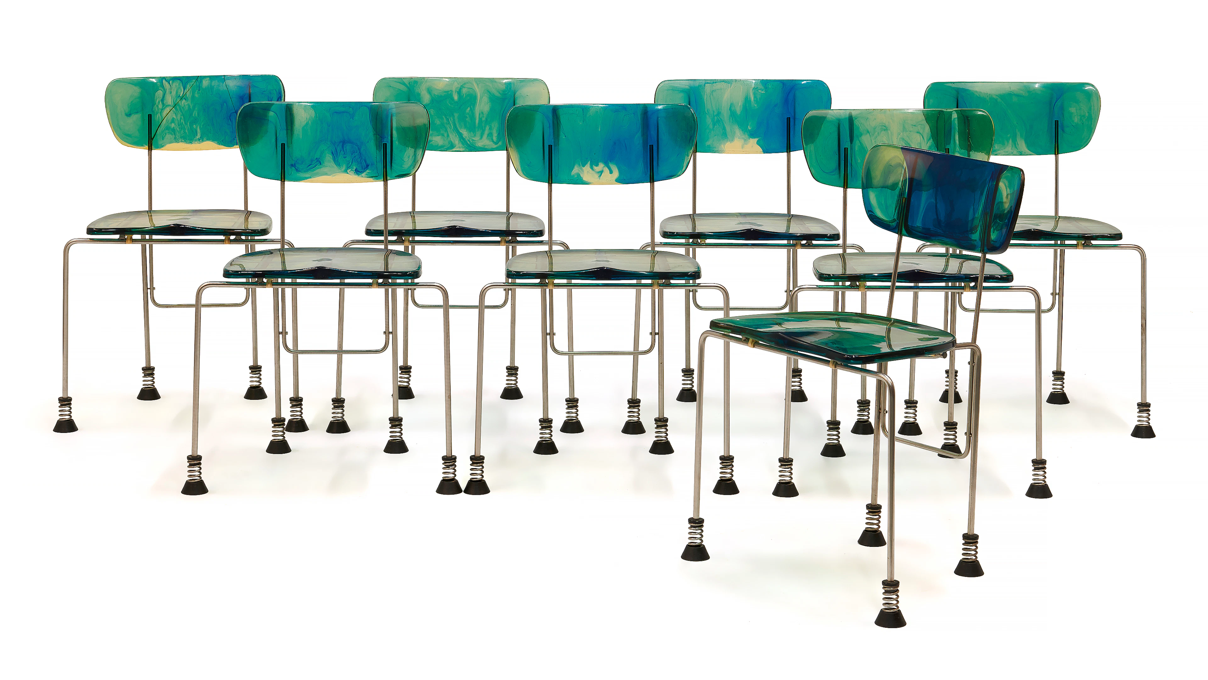 Suite de huit chaises "Broadway" – circa 1993