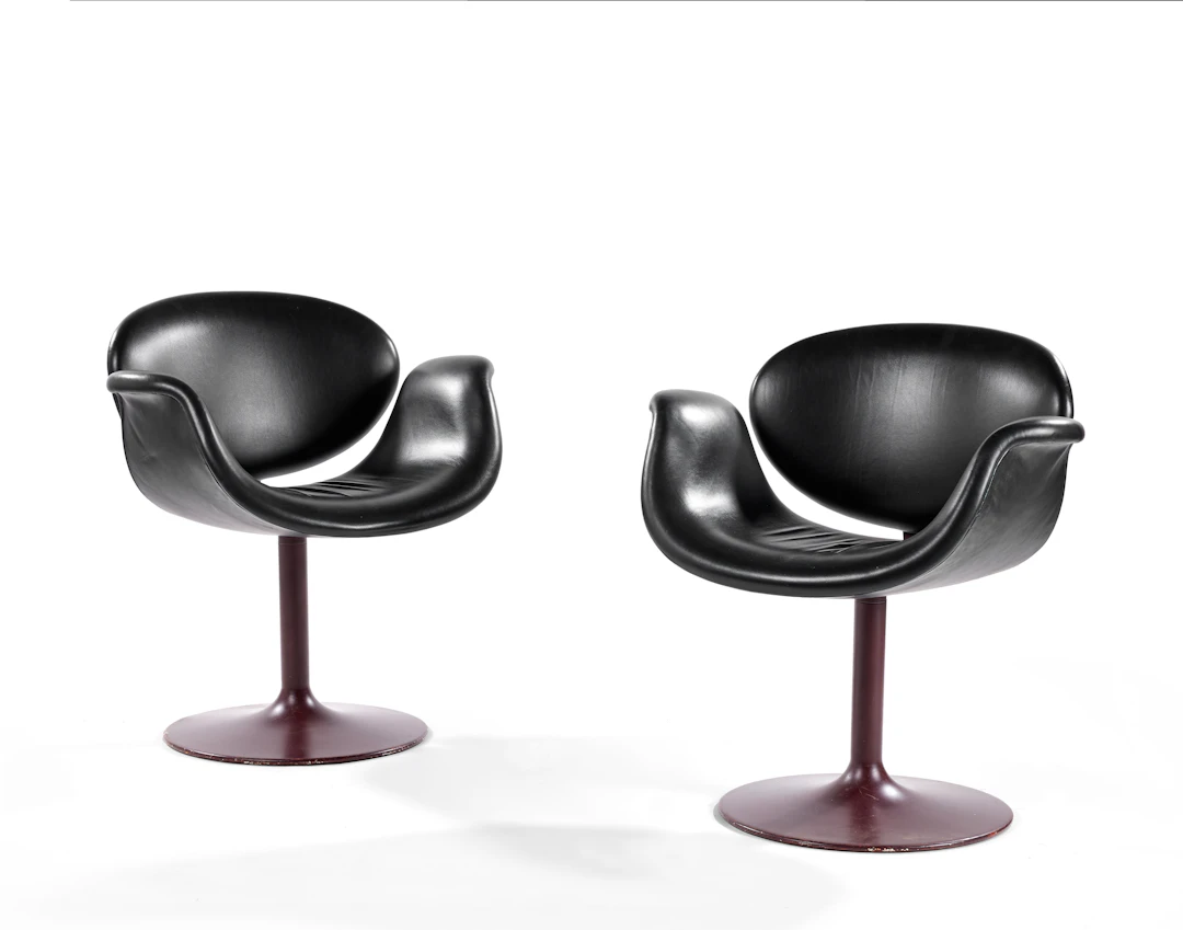 Pierre PAULIN (Français - 1927-2009) Suite de deux fauteuils "Little