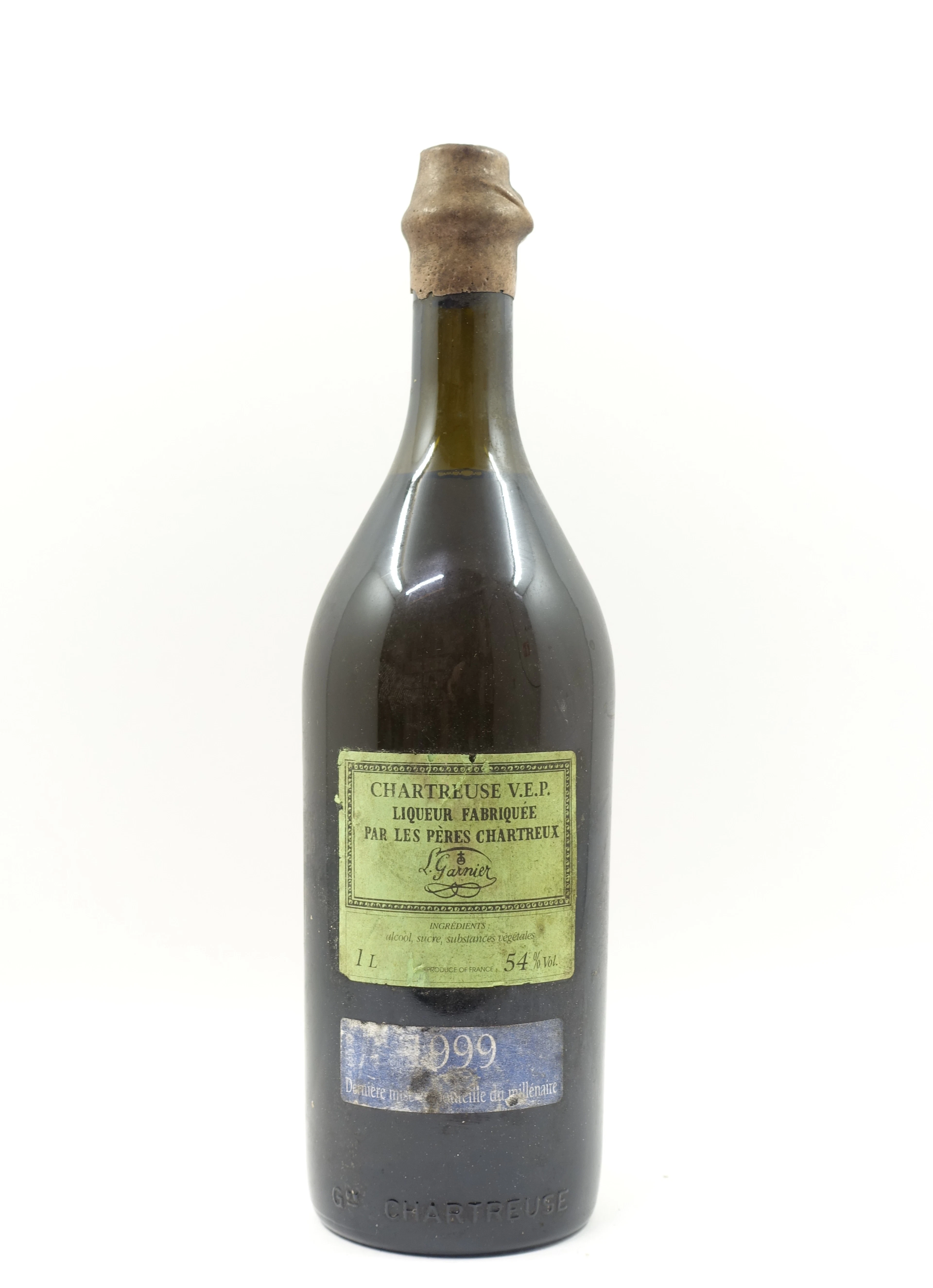 1 bt CHARTREUSE VERTE V.E.P (mise en bouteille en 1999) Dernière mise