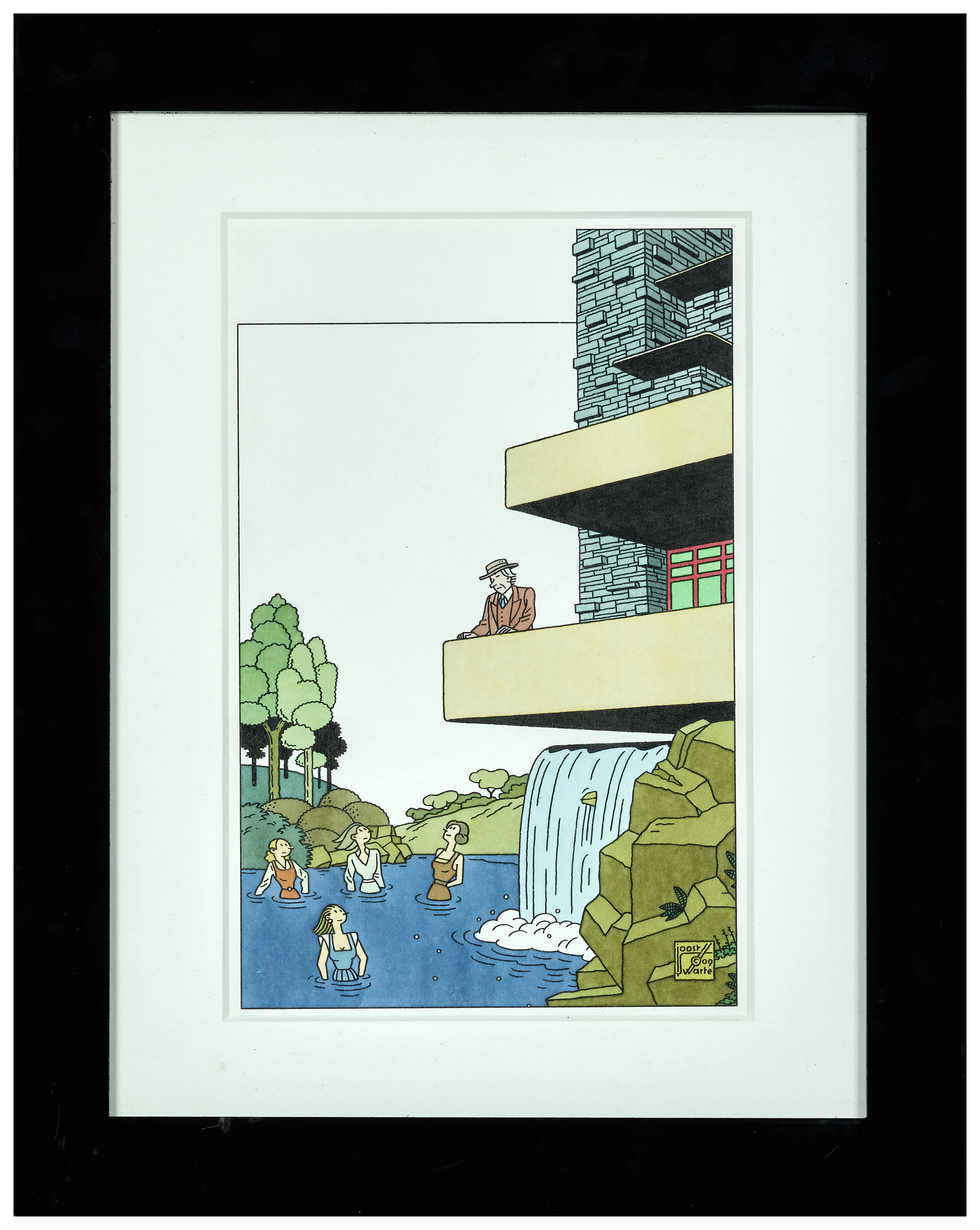 Joost SWARTE Né en 1947 Hommage à Frank Lloyd Wright