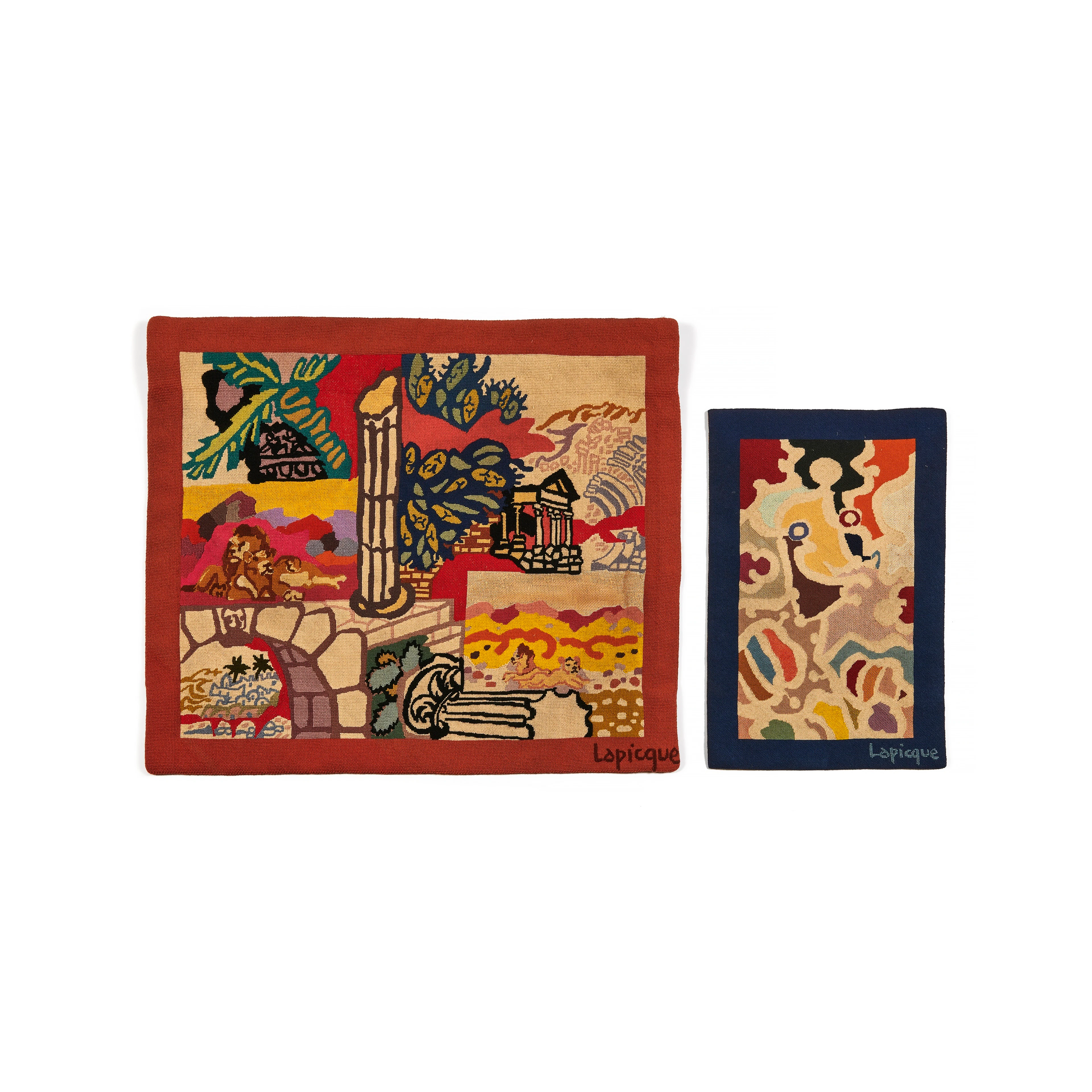 Charles LAPICQUE (d'après) 1898-1988 Ensemble de deux tapisseries