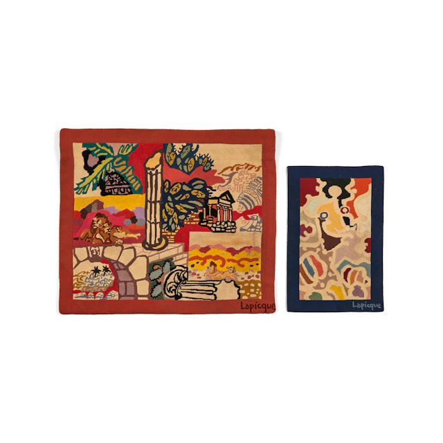 Charles LAPICQUE (d'après) 1898-1988 Ensemble de deux tapisseries