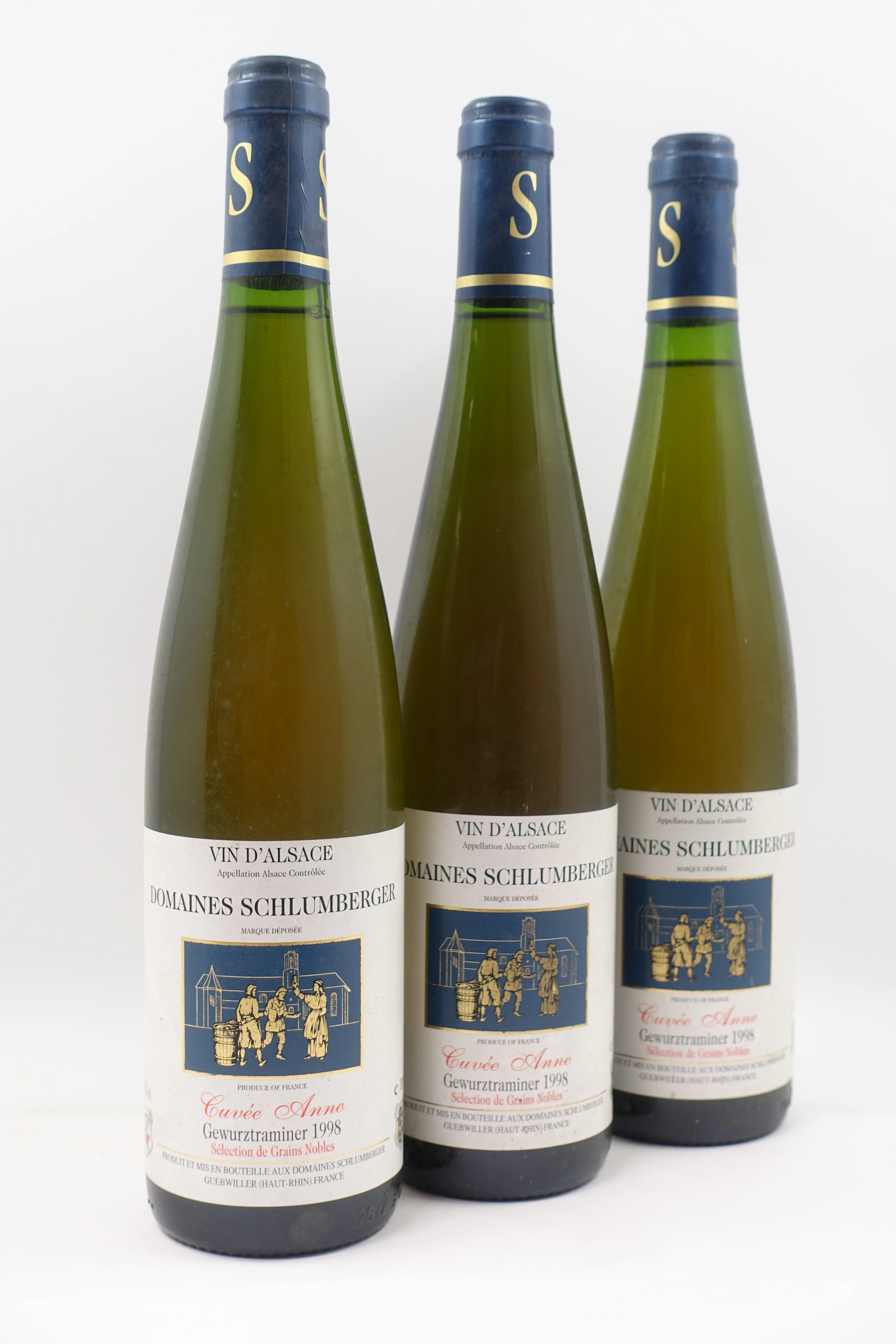 3 bts ALSACE GEWURZTRAMINER 1998 (moelleux) Cuvée Anne. Séléction