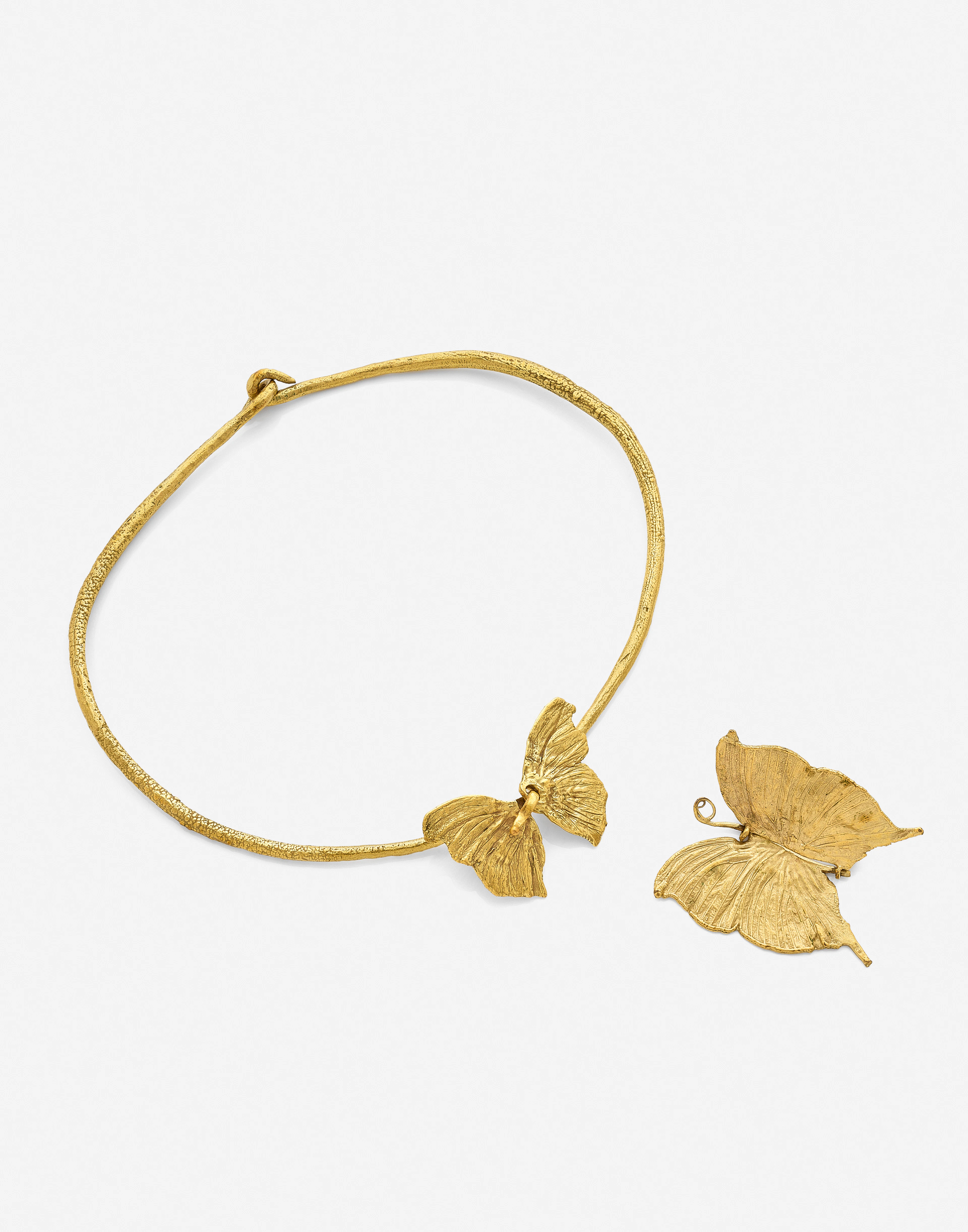 Claude LALANNE (1925-2019) Collier et broche "Papillon"