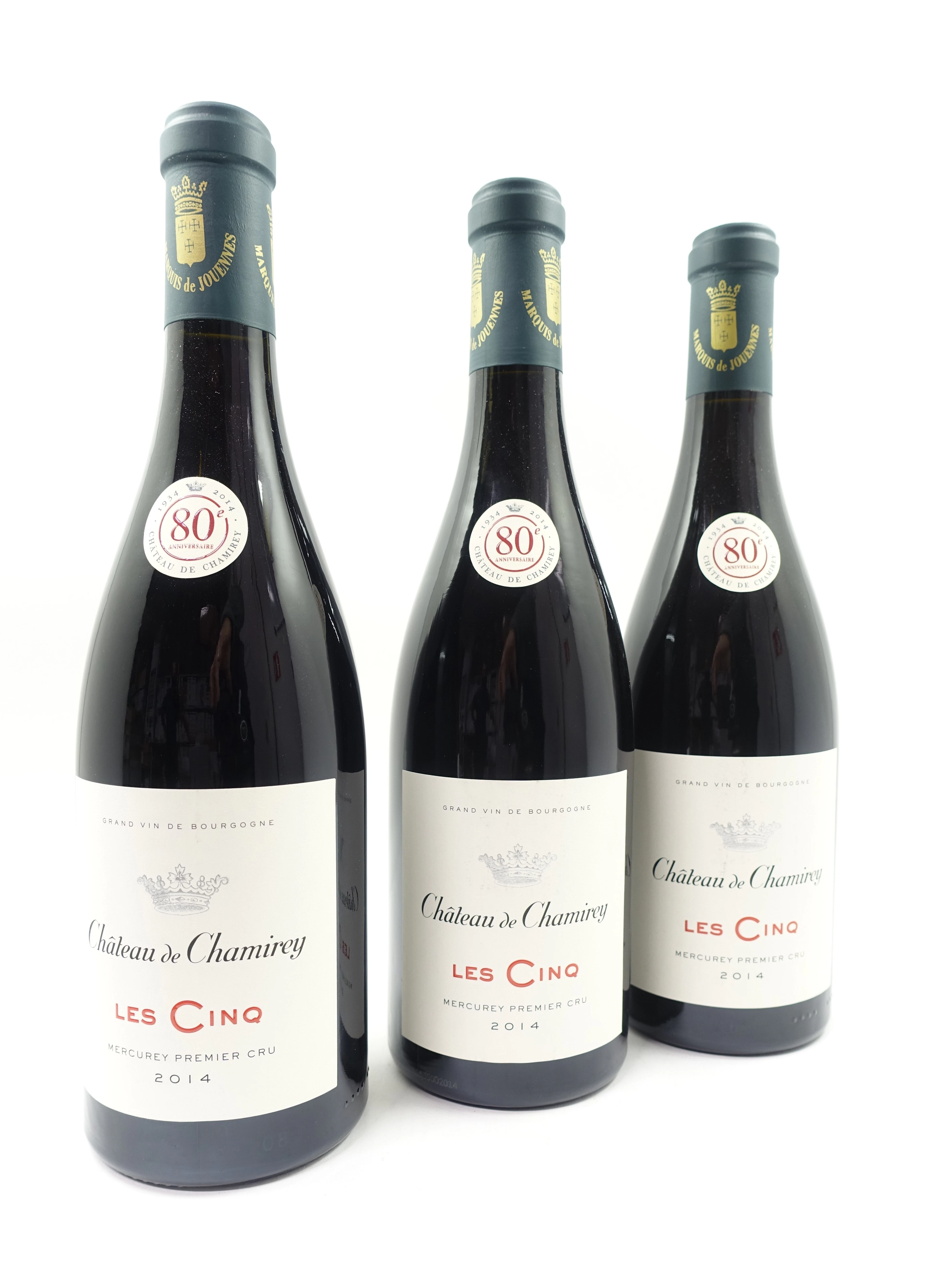 6 bts MERCUREY 2014 (rouge) 1er Cru Les Cinq. Château de Chamirey