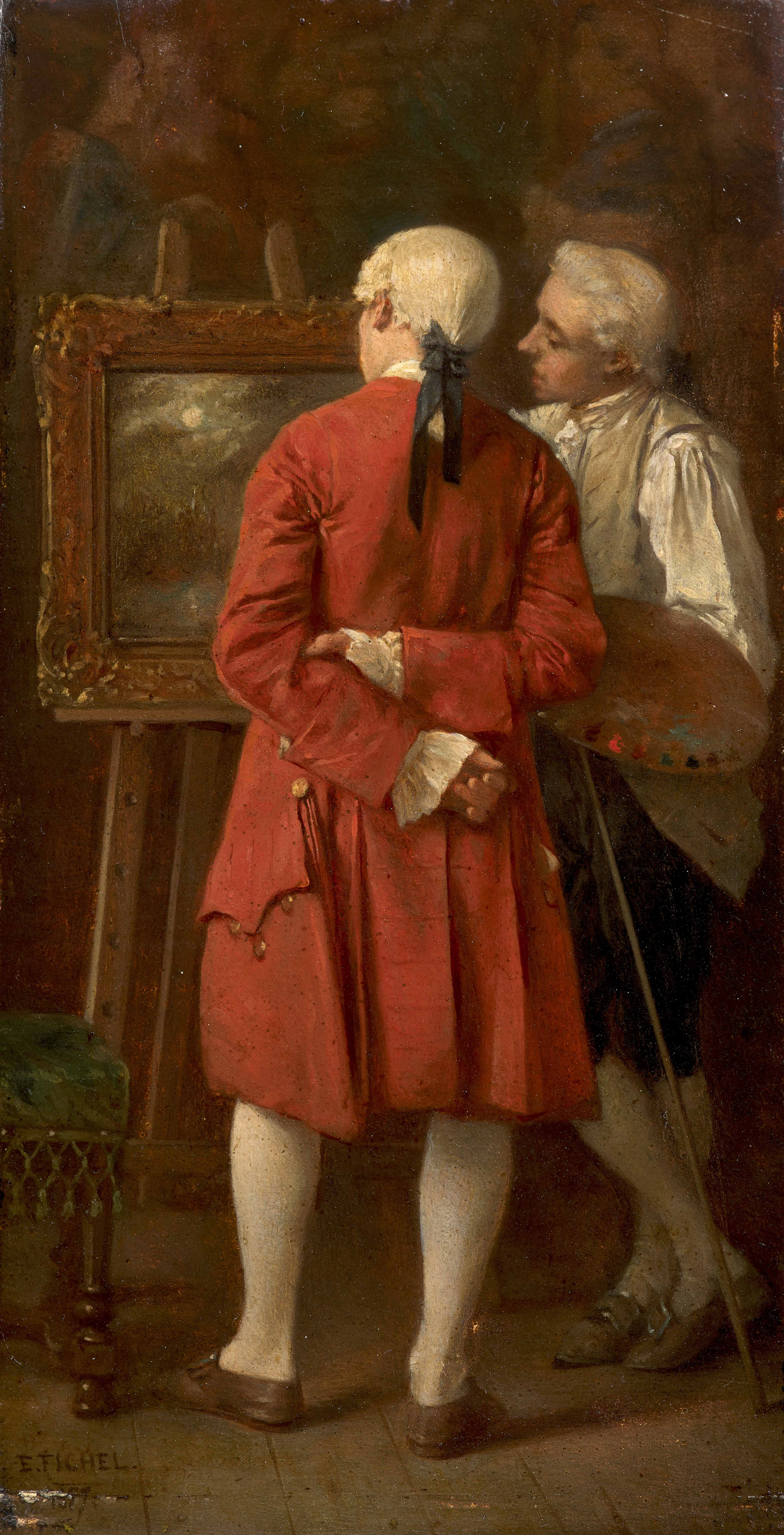 - Le peintre et l'amateur devant un chevalet