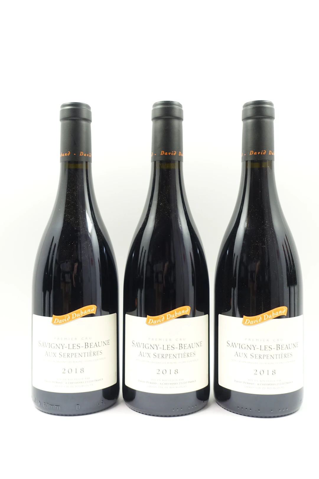 3 bts SAVIGNY LES BEAUNE 2018 (rouge) 1er Cru Aux Serpentières. David Duband