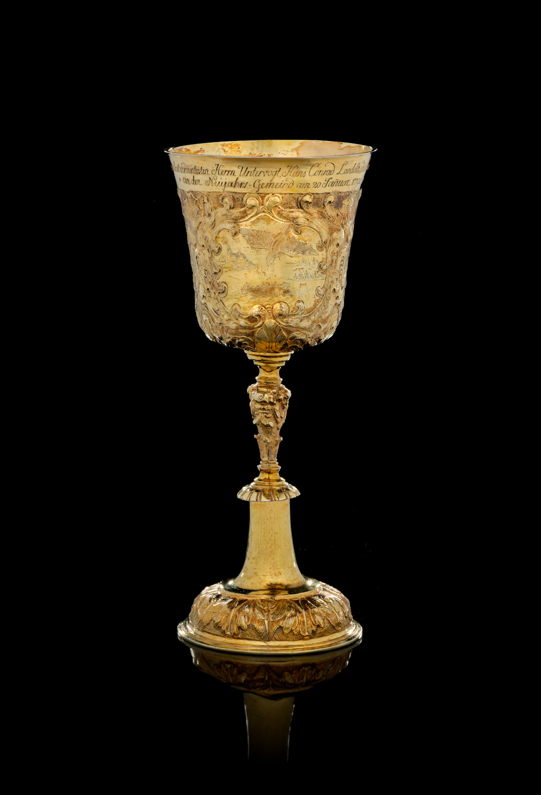 A Swiss silver-gilt cup, Hans Jakob Meyer, Zürich, 1651-1660