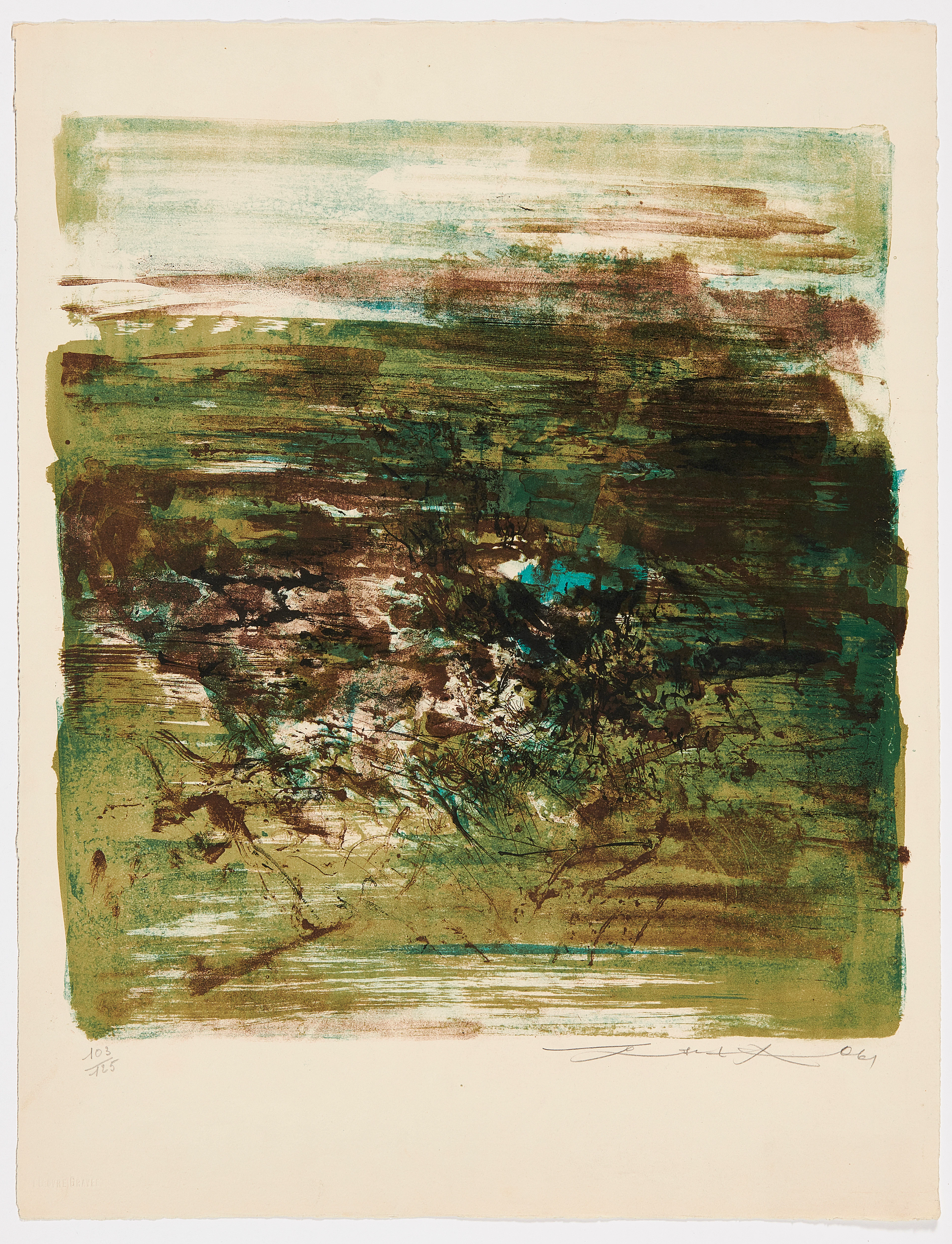 ZAO WOU-KI 1920 - 2013 Sans titre - 1961