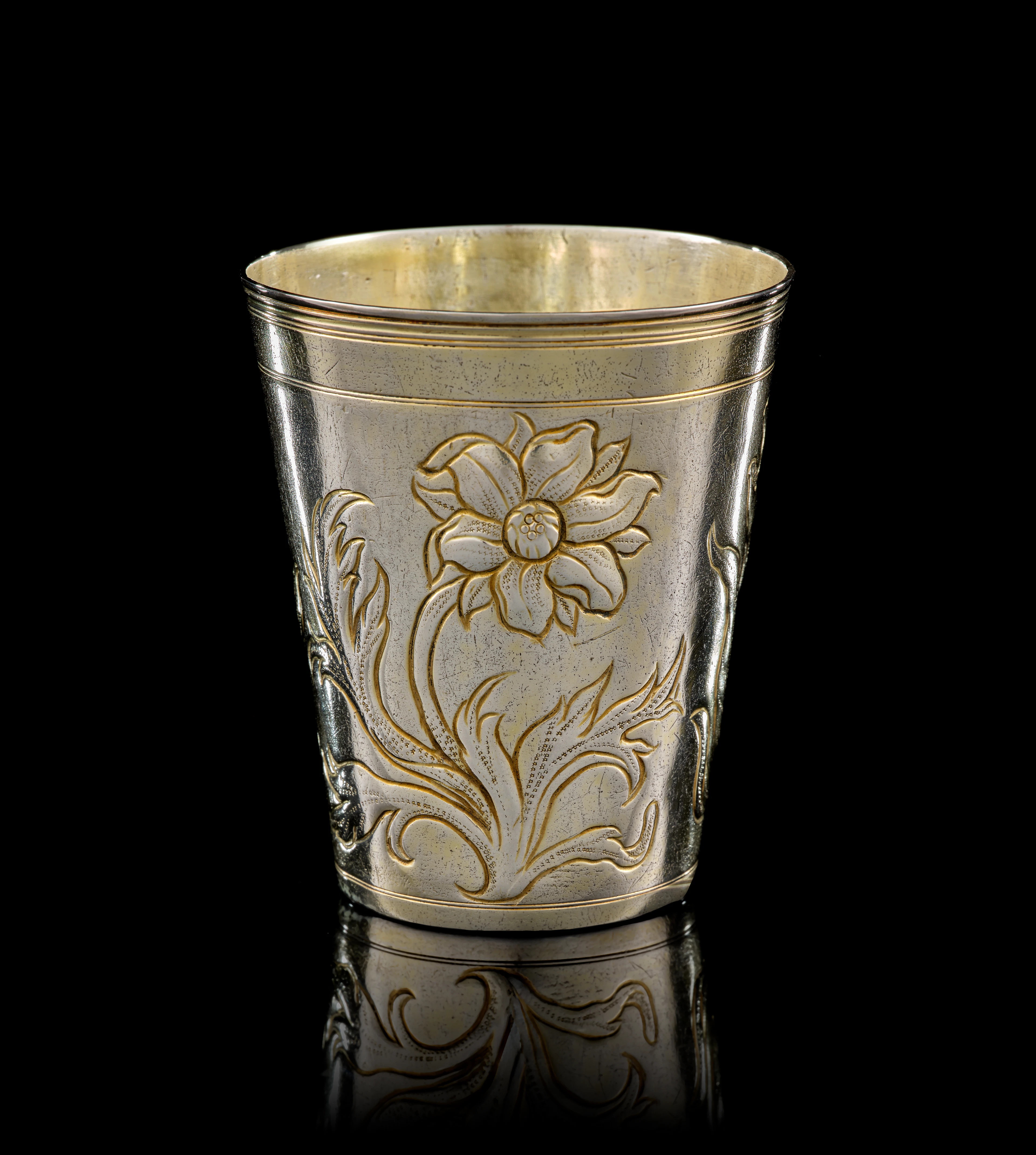 A German silver-gilt beaker, Jochim Pensshorn, Hambourg, circa 1654-1660