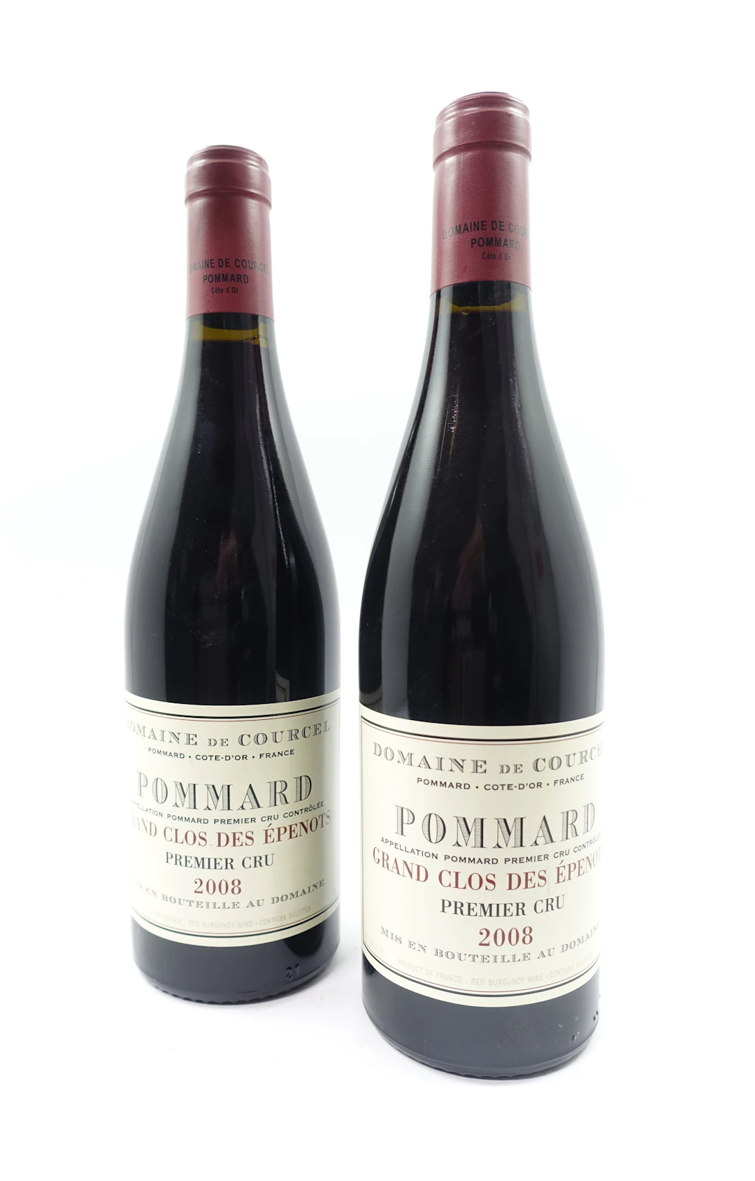 2 bts POMMARD 2008 1er Cru Grand Clos des Epenots. Domaine de Courcel