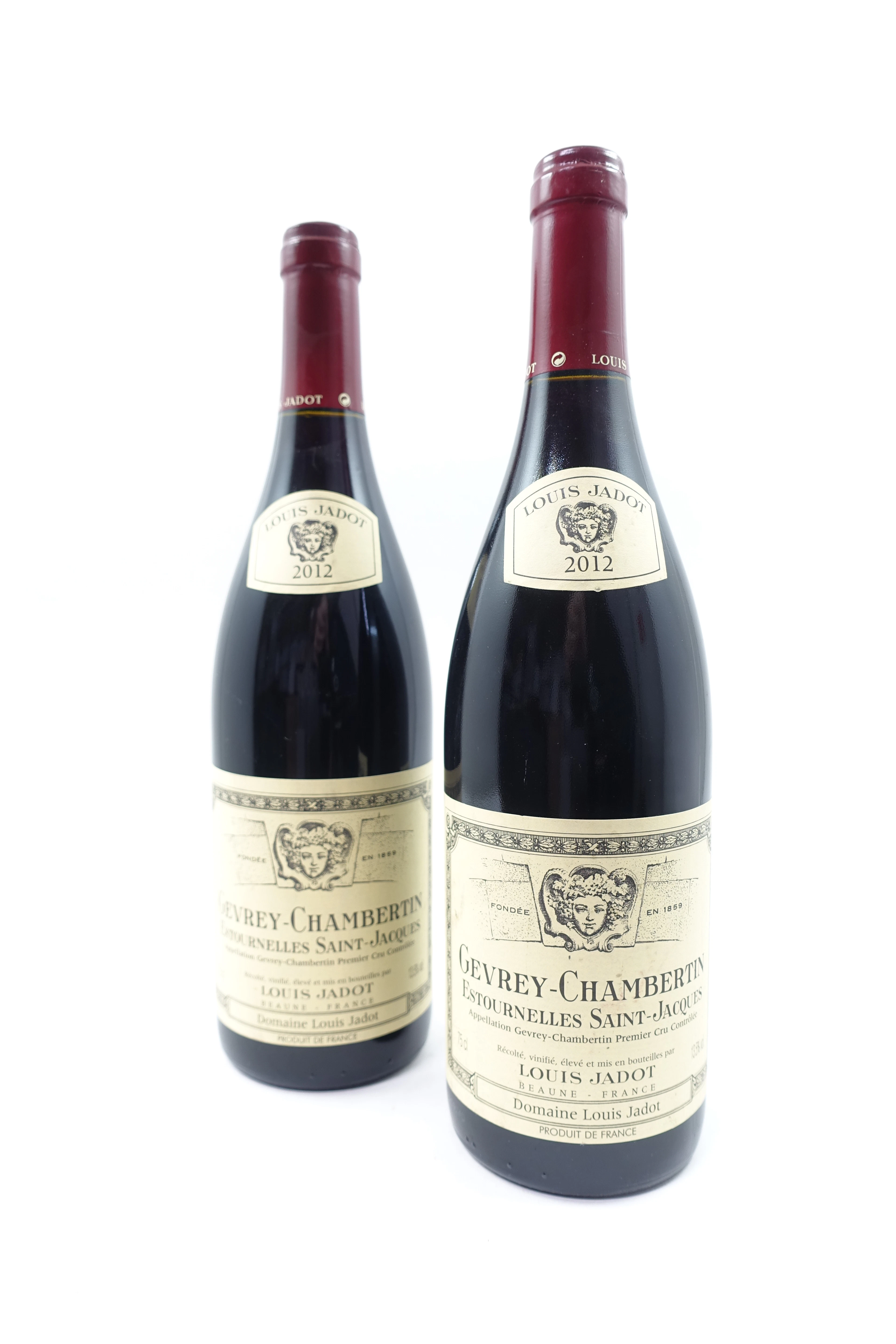 2 bts GEVREY CHAMBERTIN 2012 1er Cru Estournelles Saint-Jacques. Louis Jadot
