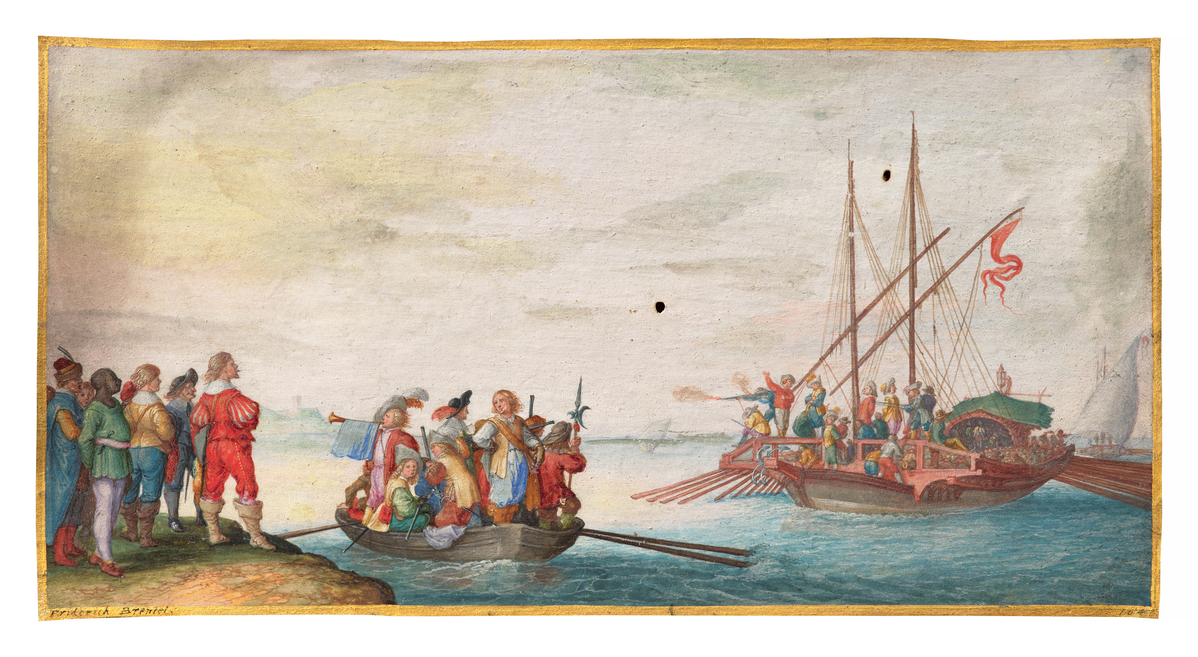 Friedrich BRENTEL Lauingen, 1580 - Strasbourg, 1651 L'Embarquement