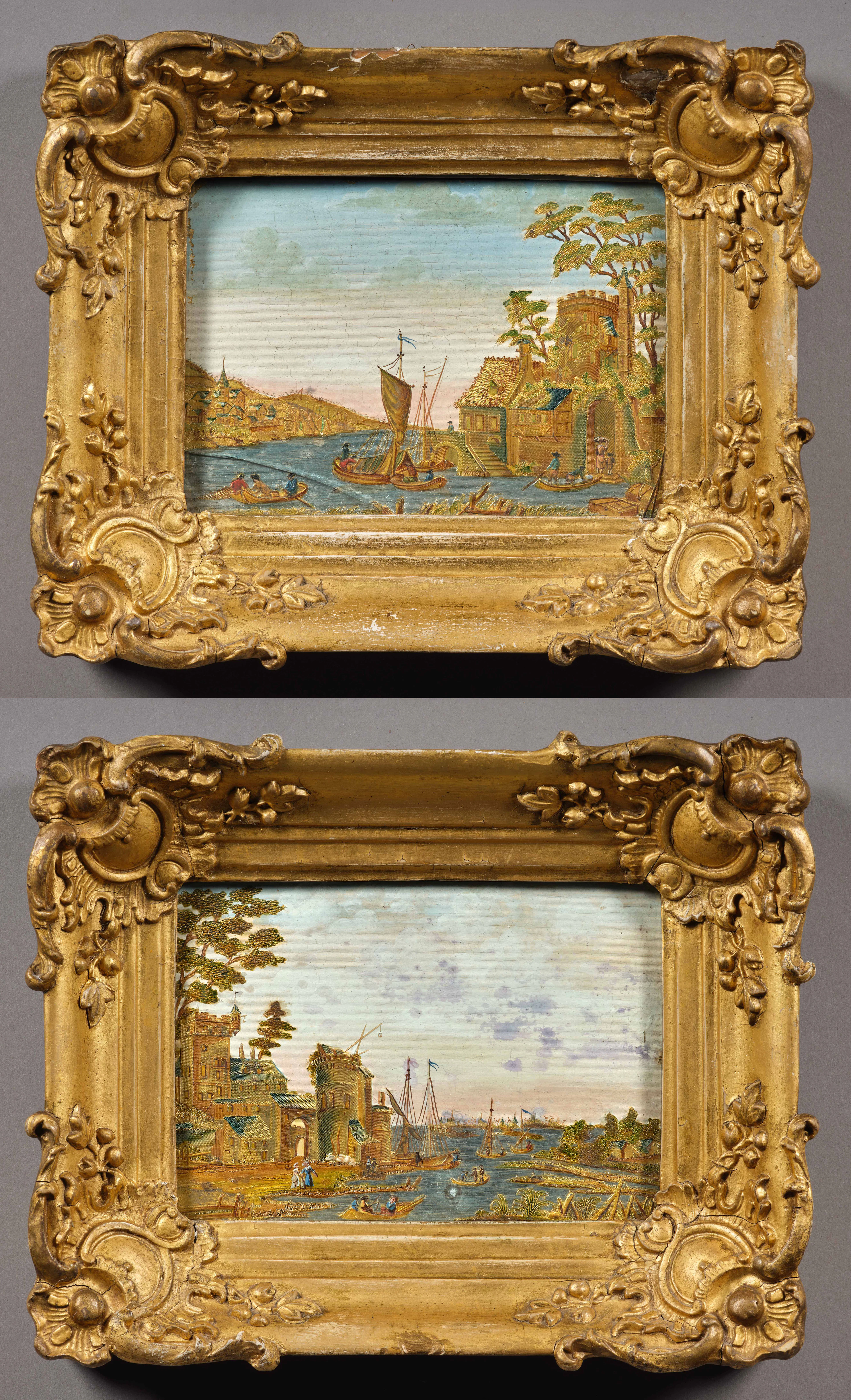 PAIRE DE PANNEAUX DE LA DEUXIÈME MOITIÉ DU XVIIIe SIÈCLE