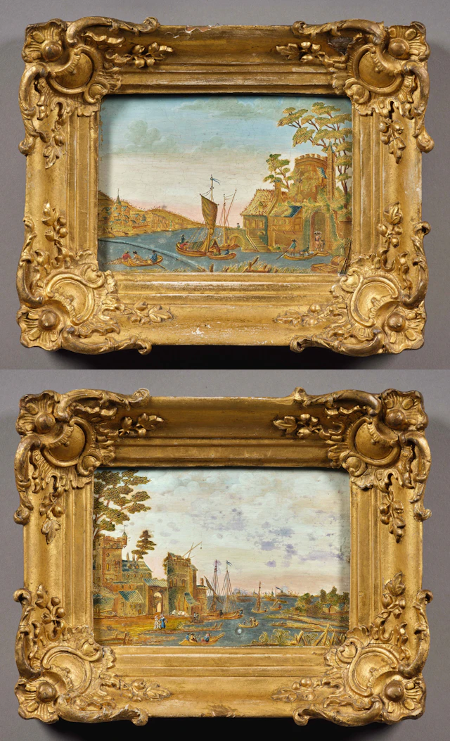 PAIRE DE PANNEAUX DE LA DEUXIÈME MOITIÉ DU XVIIIe SIÈCLE