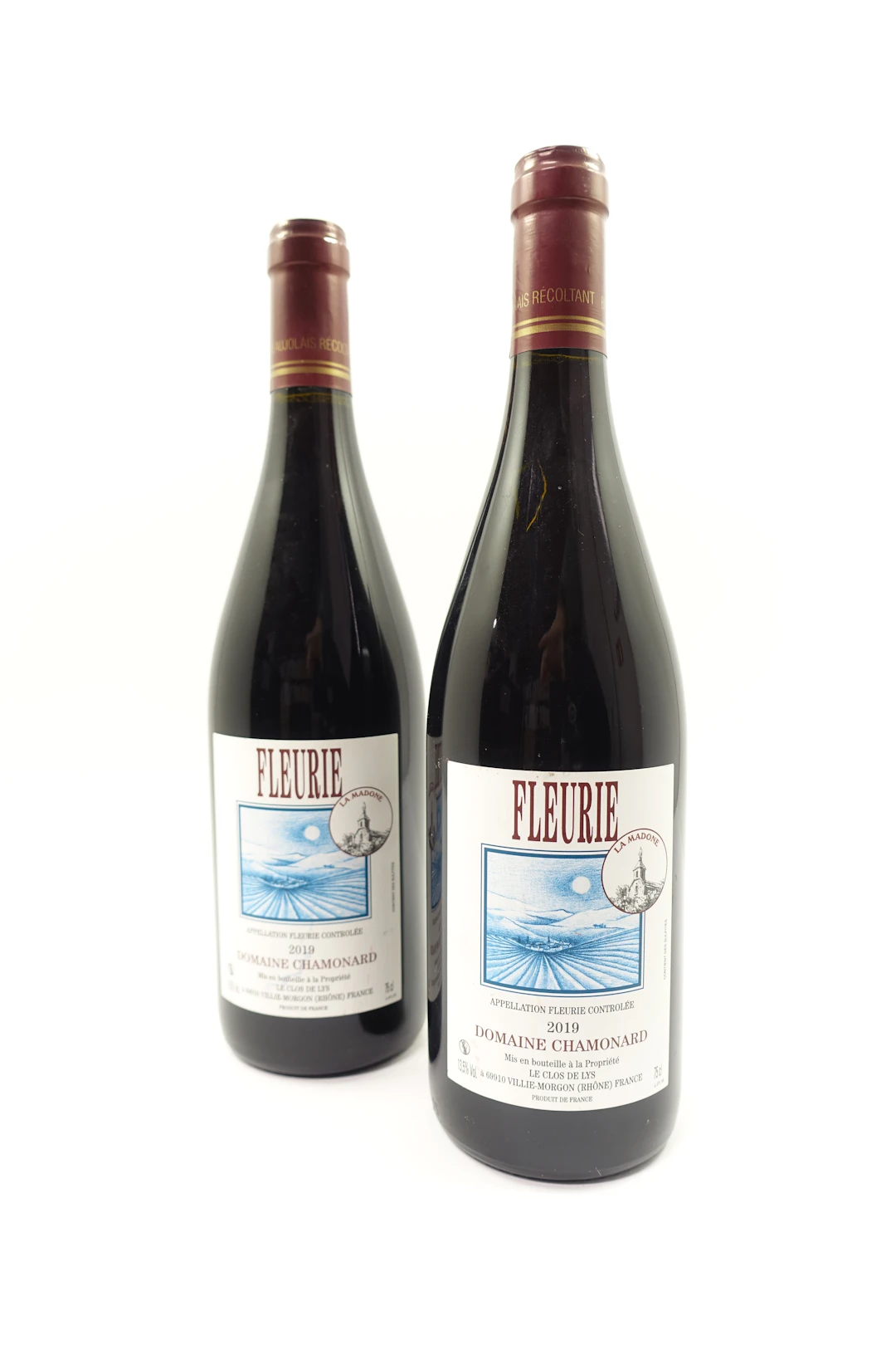2 bts FLEURIE 2019 La Madonne. Domaine Chamonard