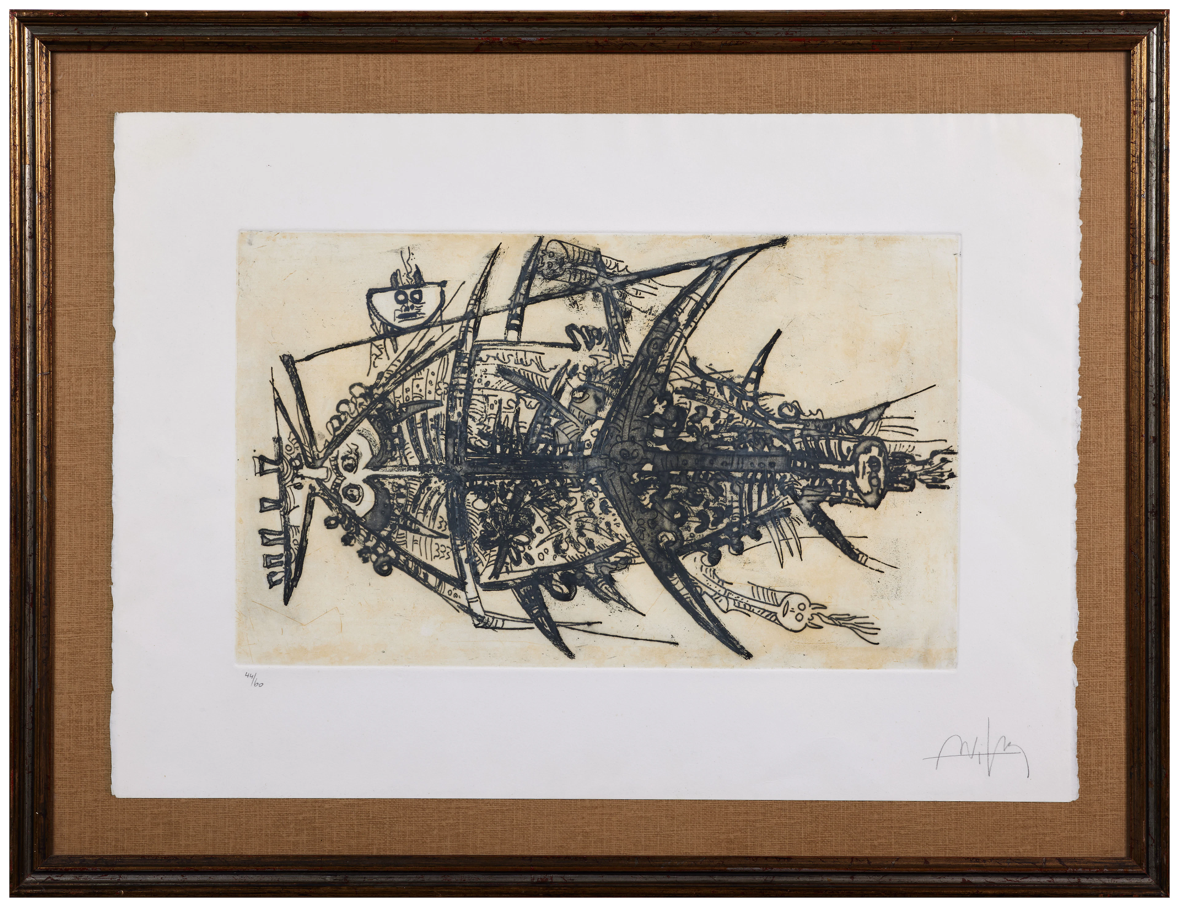 Wilfredo LAM 1902 - 1982 Poisson fleur - 1965