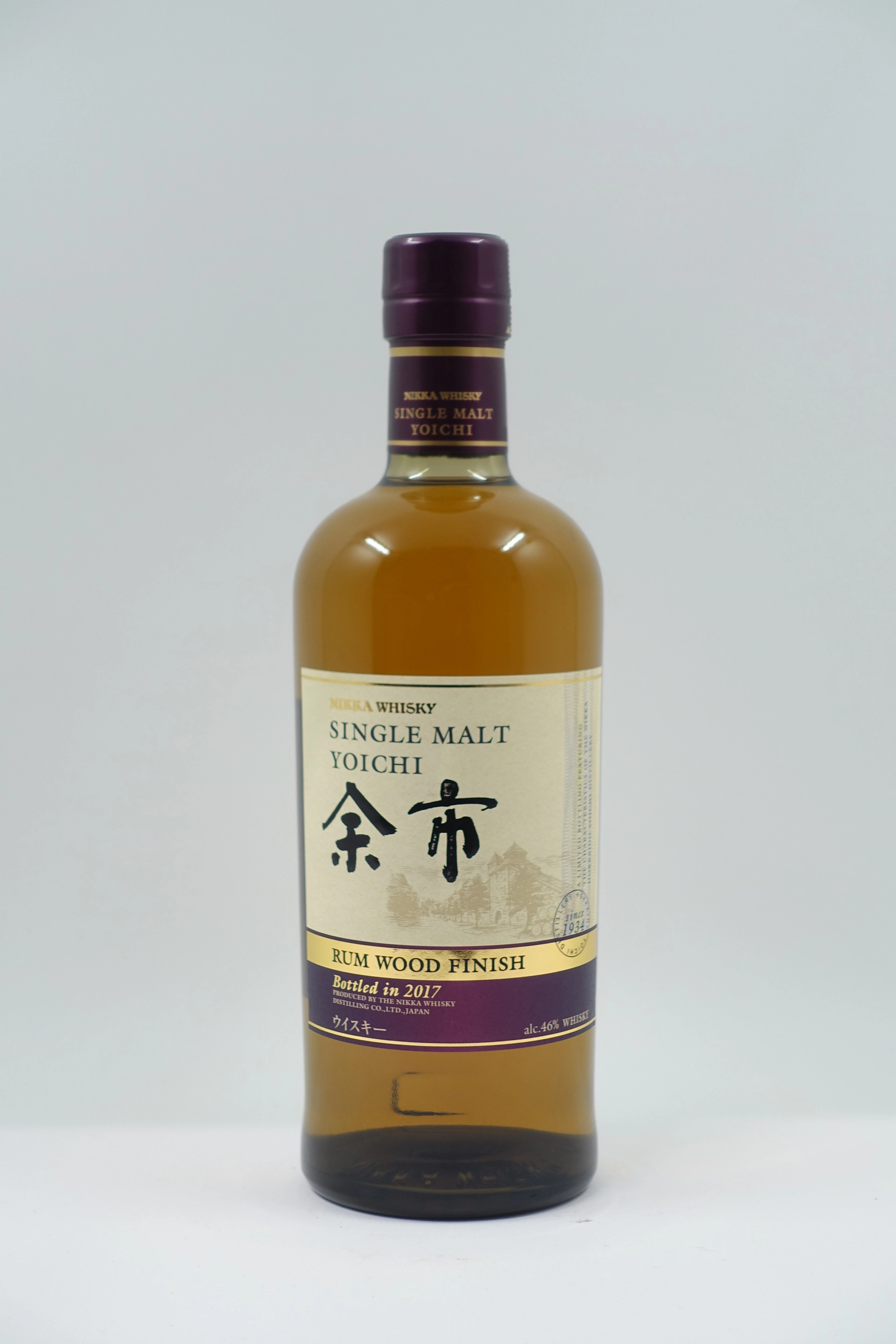 1 bt WHISKY YOICHI Rum Wood Finish. Bottled in 2017. Single Malt Nikka