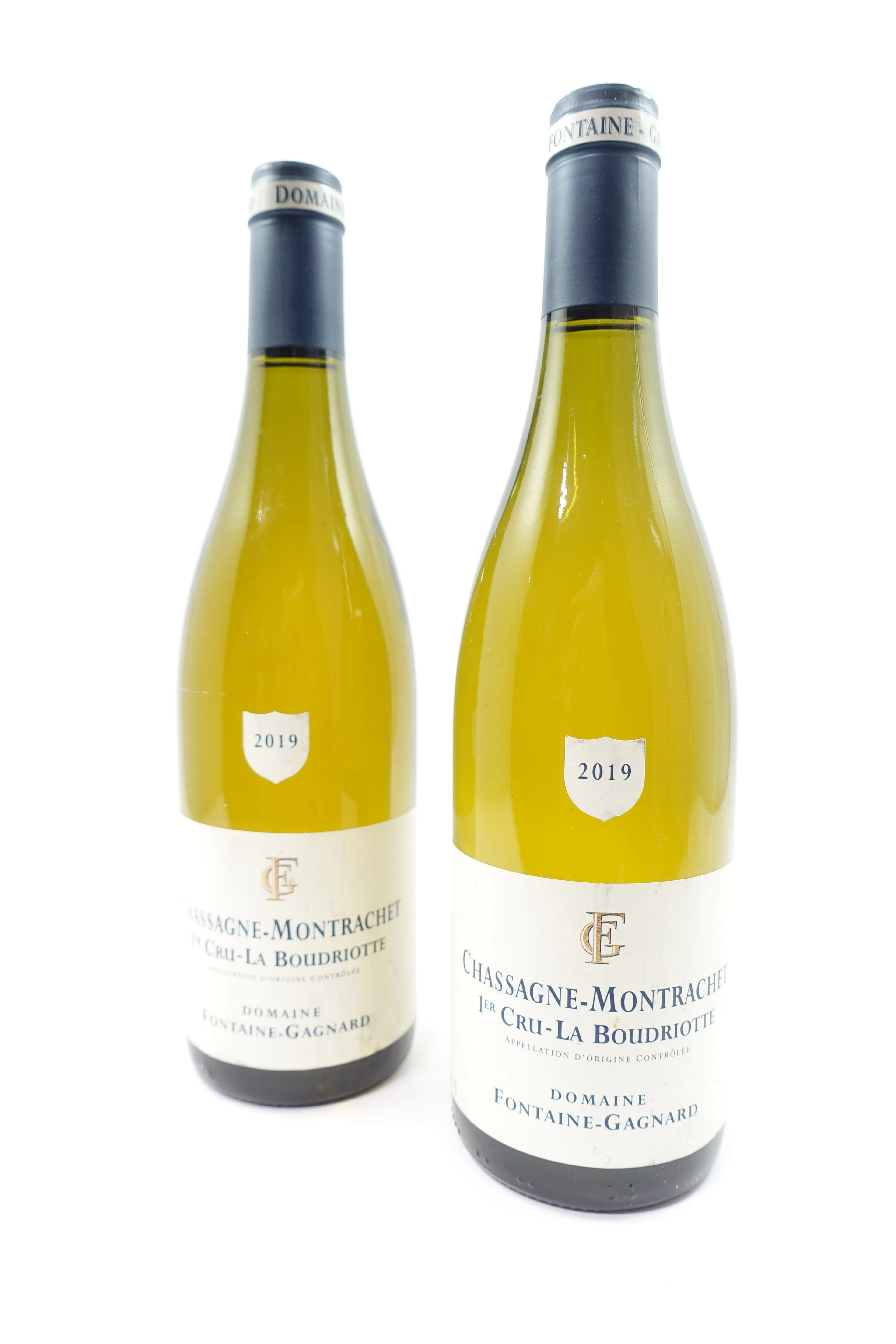 2 bts CHASSAGNE MONTRACHET 2019 (blanc) 1er Cru La Boudriotte. Domaine