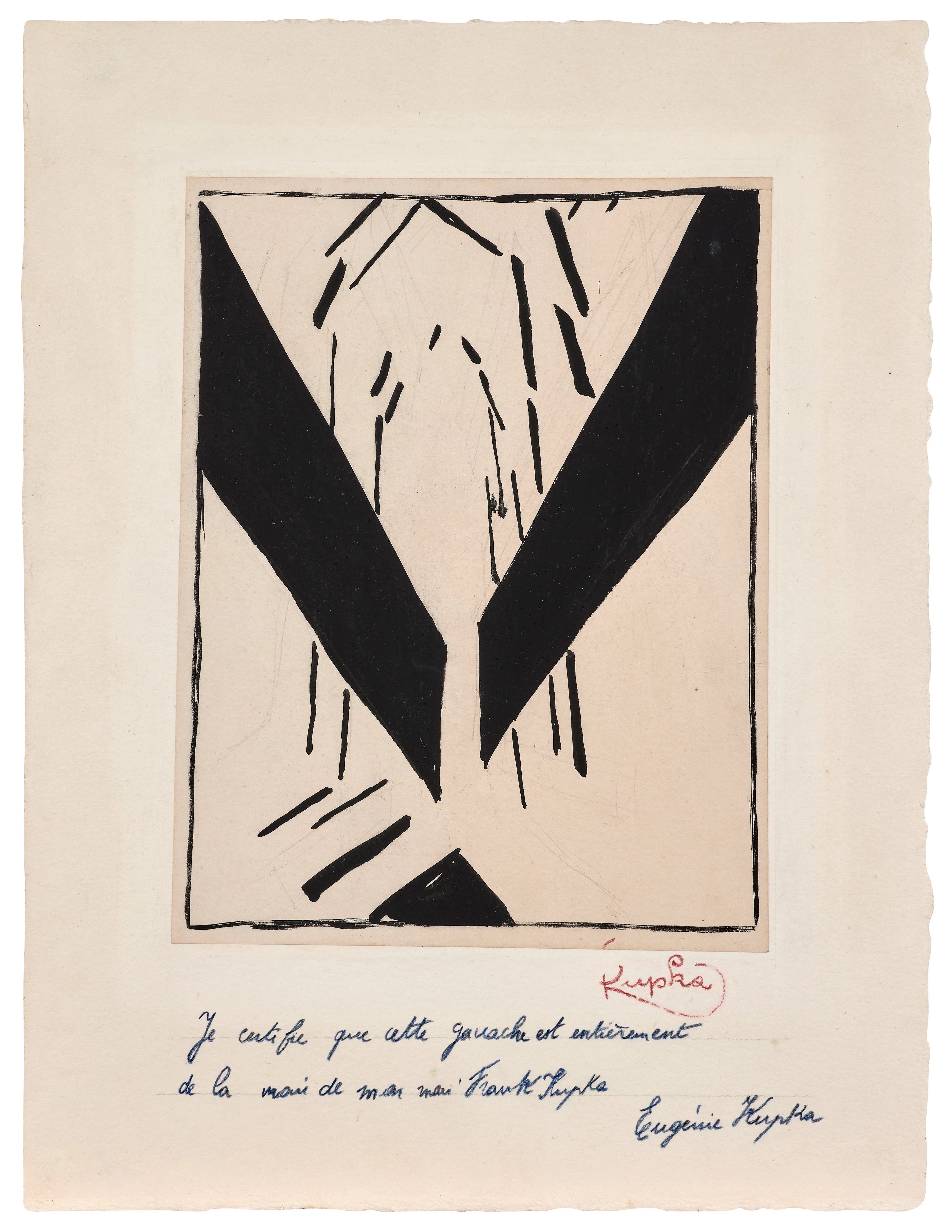 František KUPKA 1871-1957 Etude pour "Quatre Histoires de blanc et