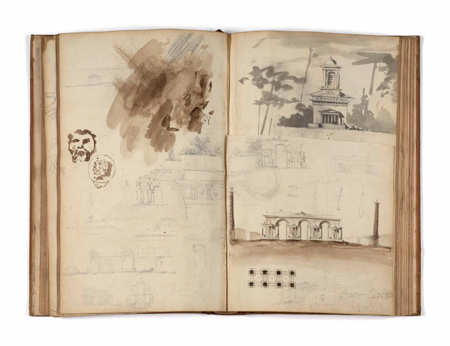 Antoine-Laurent-Thomas VAUDOYER Paris, 1756 - 1846 Un album d’études