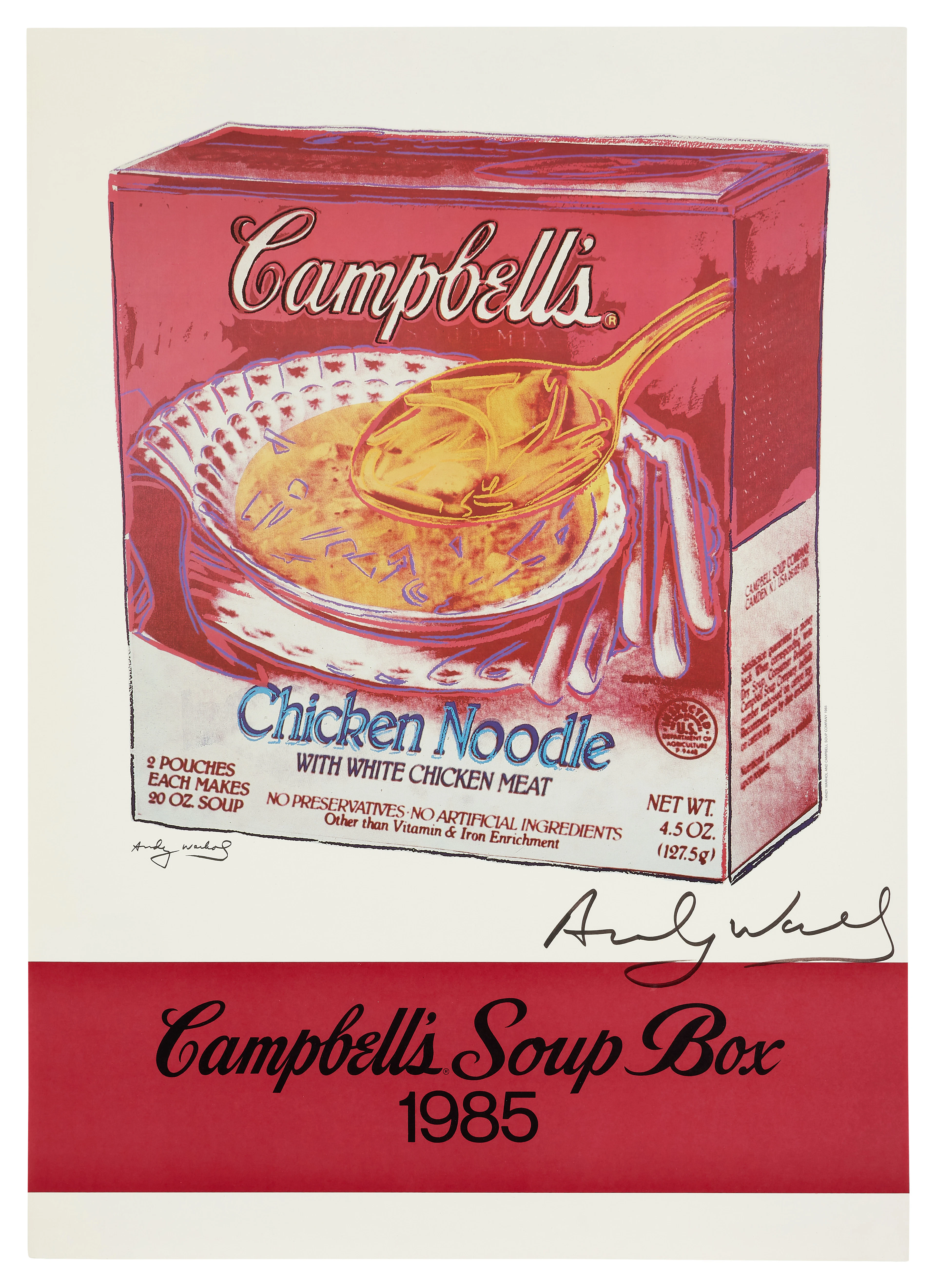 Andy WARHOL 1928 - 1987 Campbell's Soup box (Chicken Noodle) - 1985