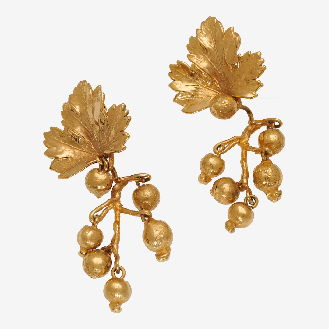 Claude LALANNE (1925-2019) Paire de pendants d'oreilles "Groseilles"