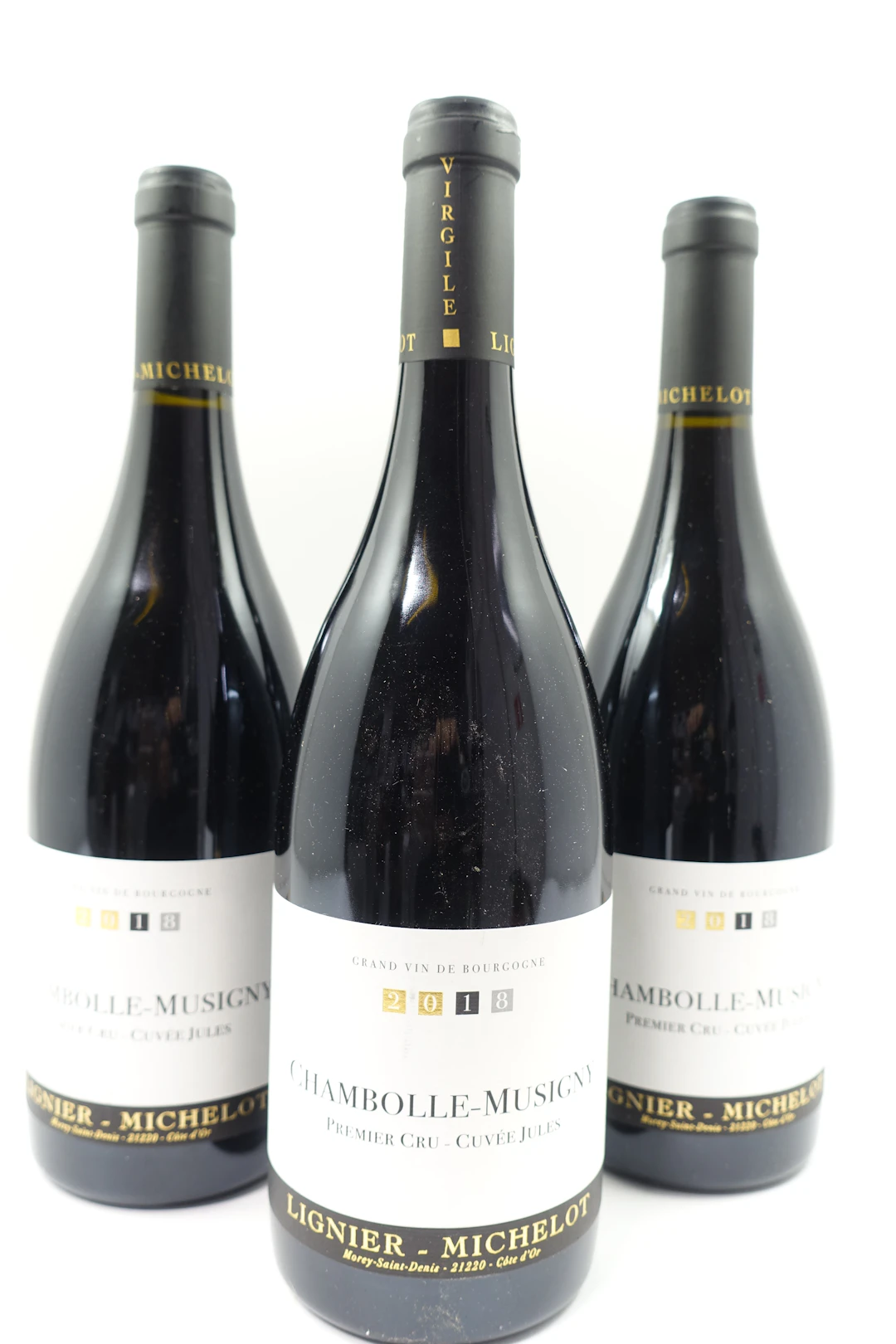 3 bts CHAMBOLLE MUSIGNY 2018 1er Cru cuvée Jules. Lignier Michelot