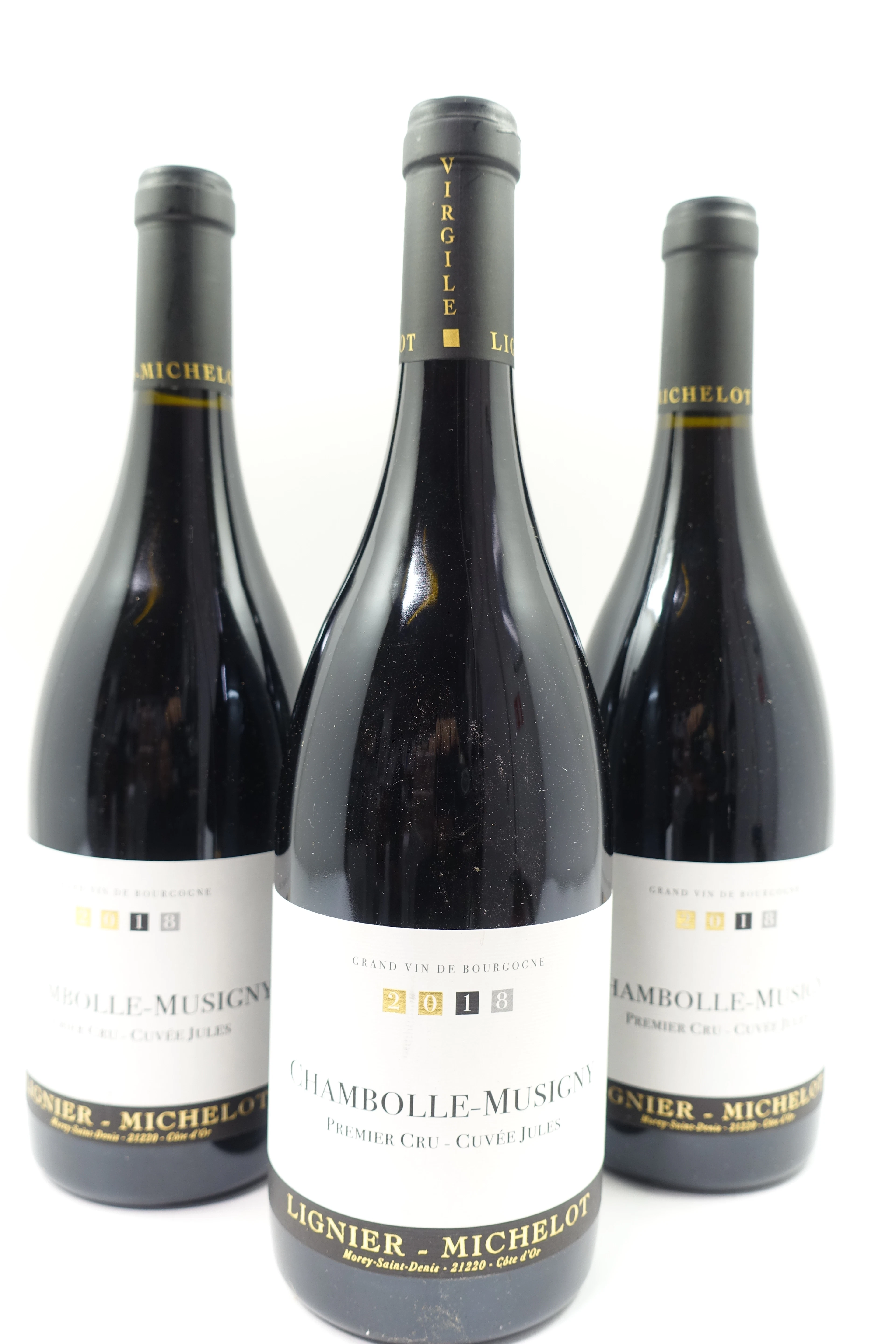 3 bts CHAMBOLLE MUSIGNY 2018 1er Cru cuvée Jules. Lignier Michelot