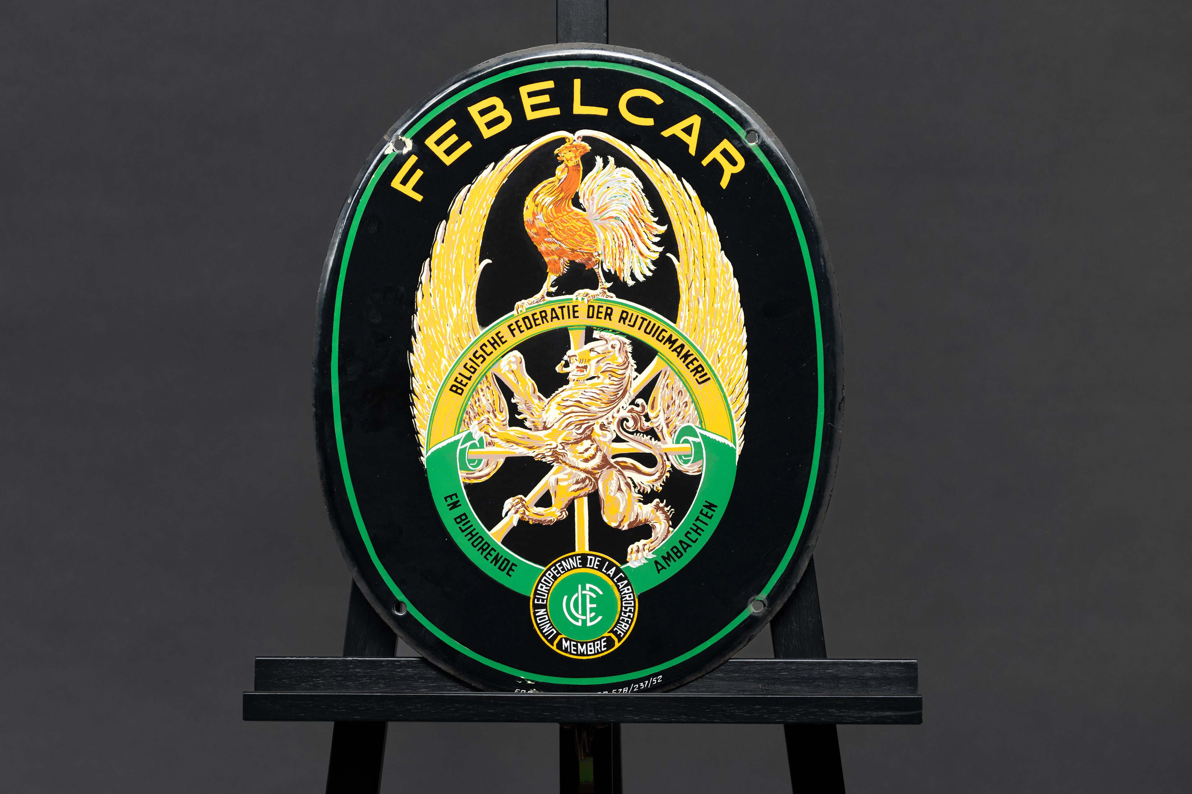 Febelcar - Enamelled sign No reserve