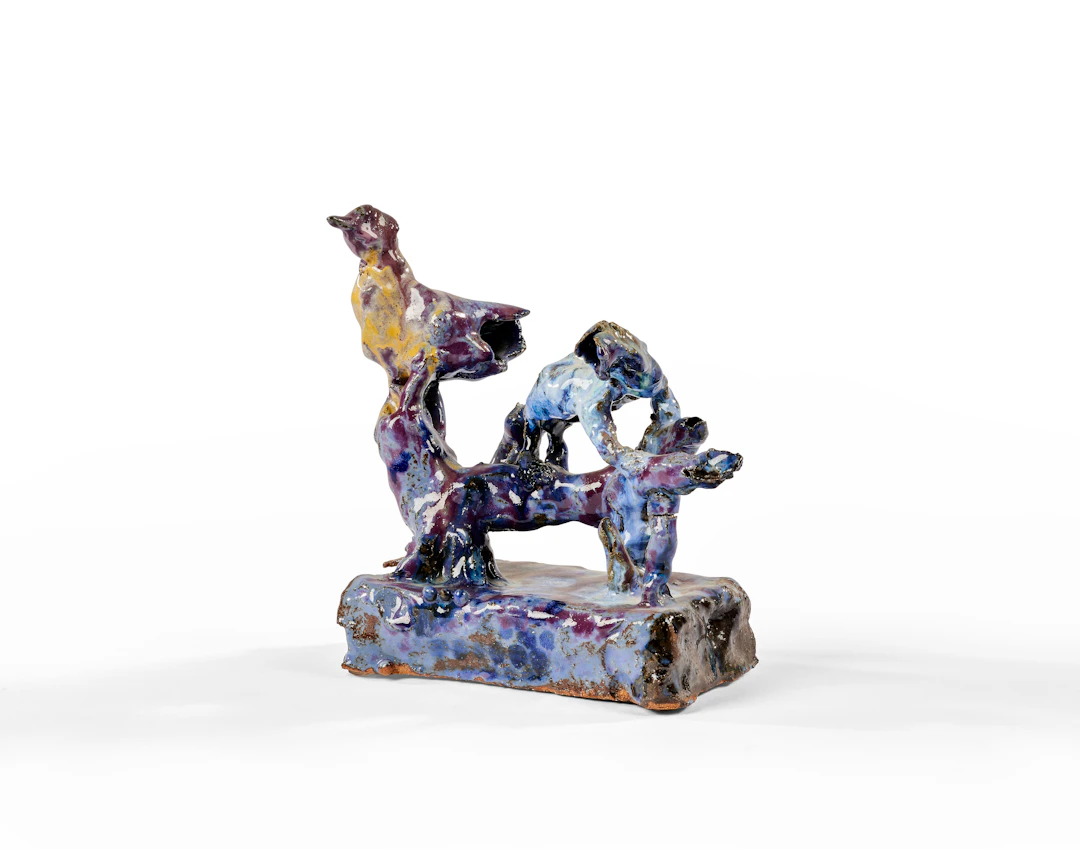 Raphaël DE VILLERS (Français - Né en 1969) Oiseau et Iguane - 2014