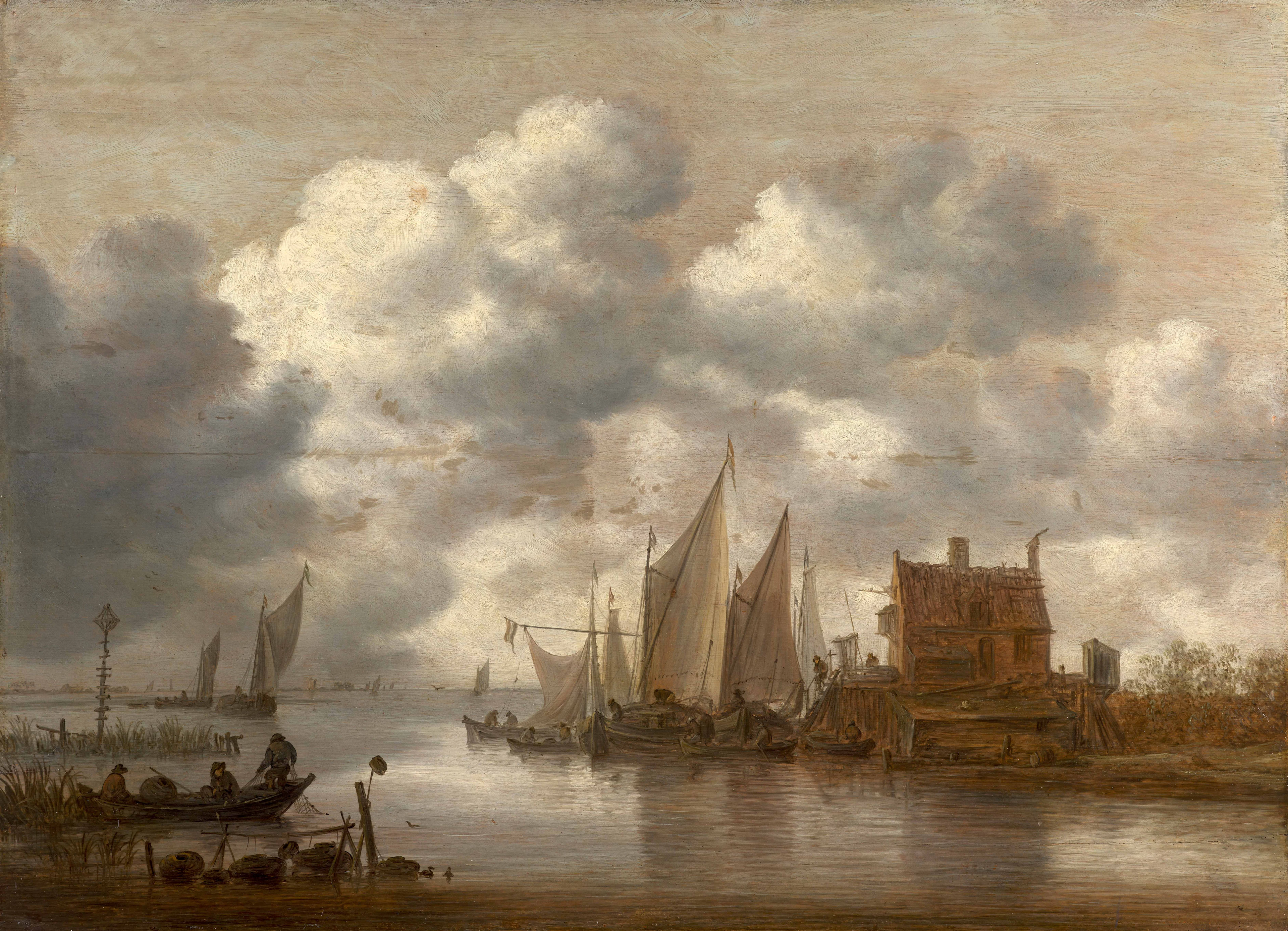 Jan van GOYEN Leyde, 1596 – La Haye, 1656 Barques de pêcheurs sur