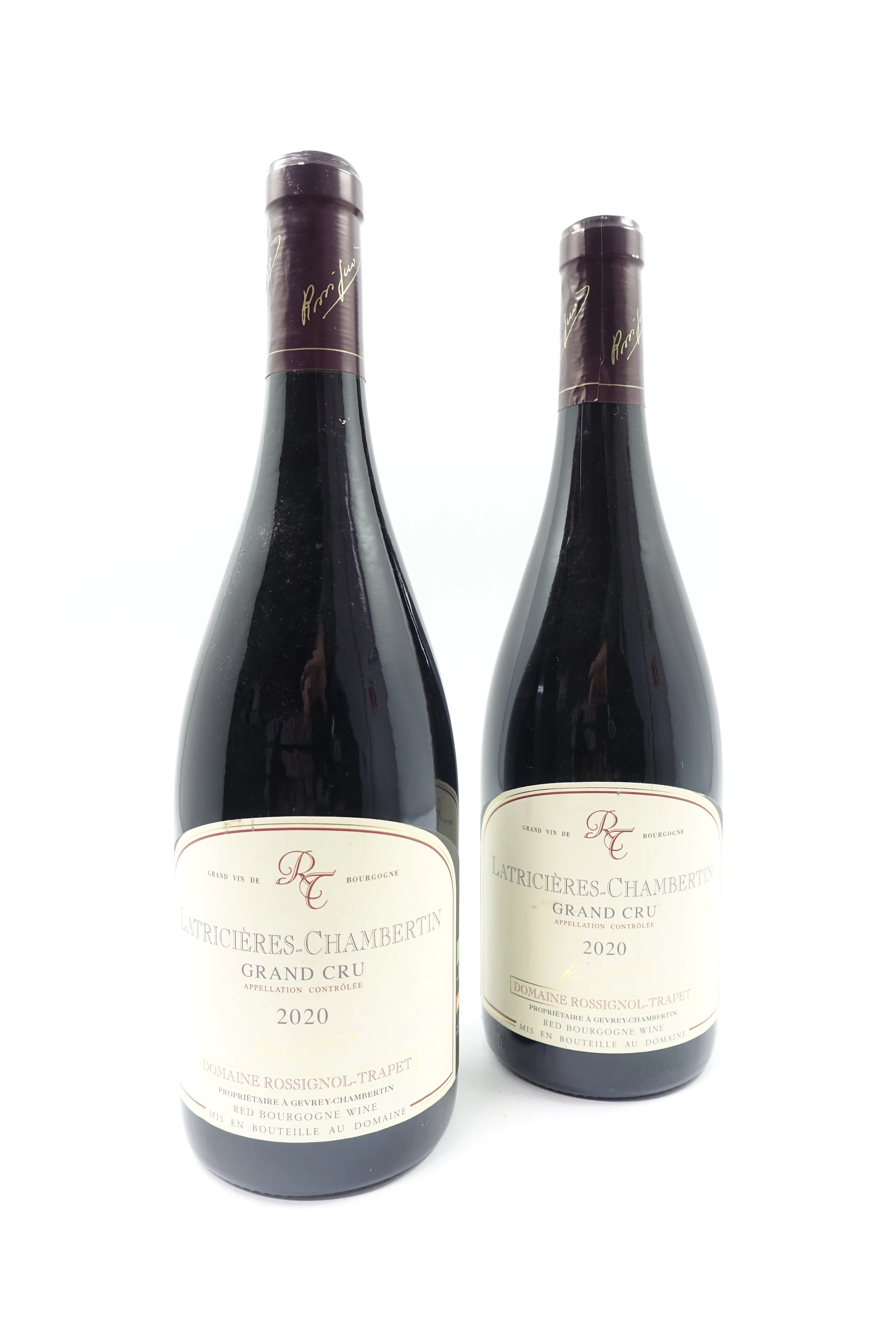 2 bts LATRICIERES CHAMBERTIN 2020 Grand Cru. Domaine Rossignol Trapet