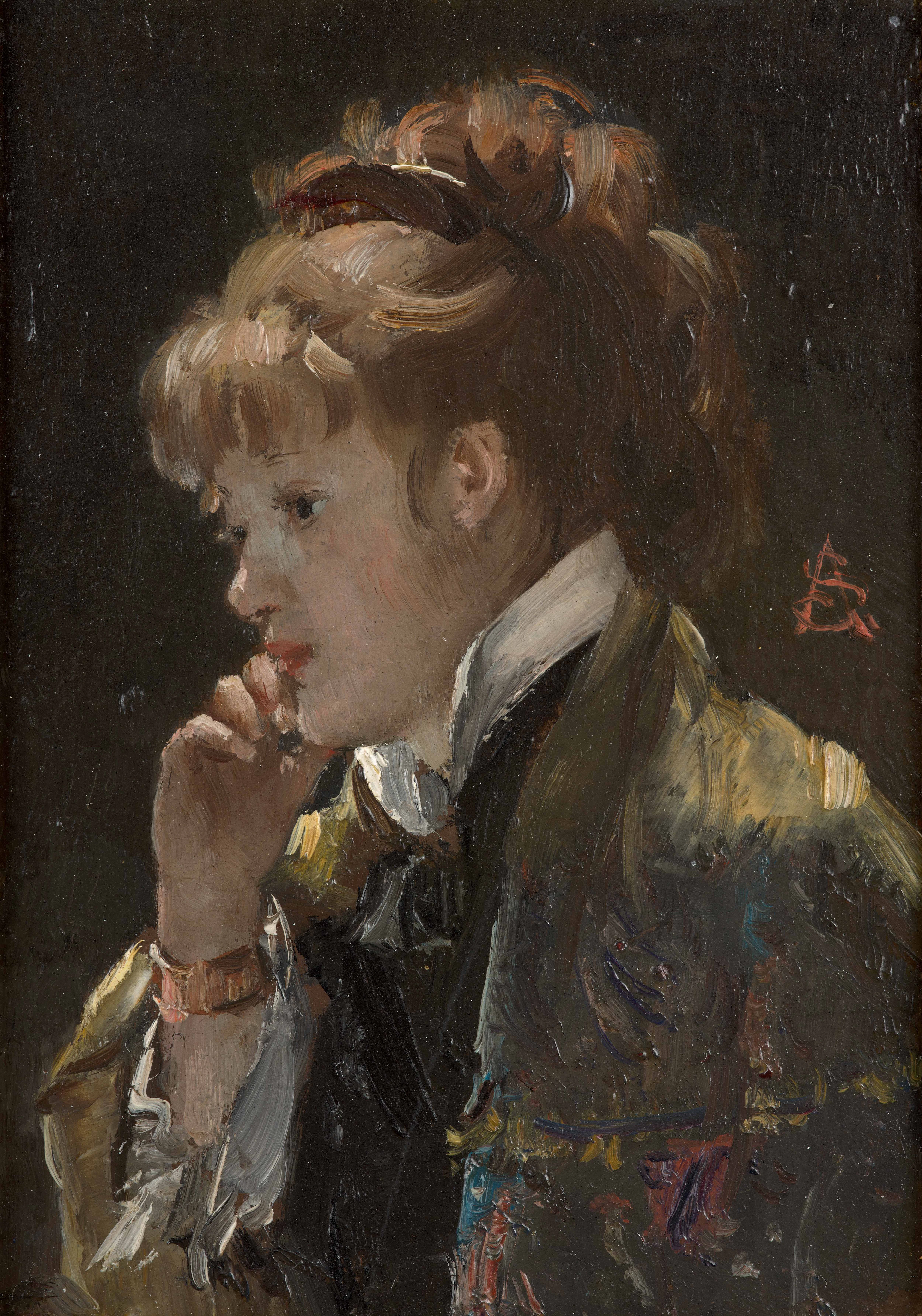 Alfred STEVENS Bruxelles, 1823 – Paris, 1906 La belle songeuse