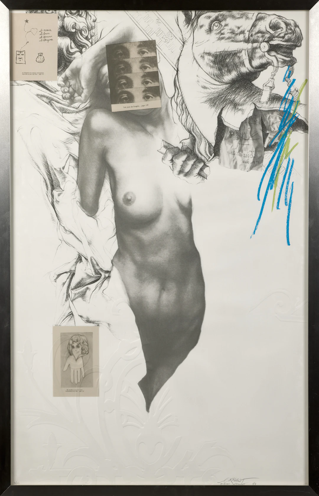 Ernest PIGNON-ERNEST Né en 1942 Les Yeux de Fougères - 1982