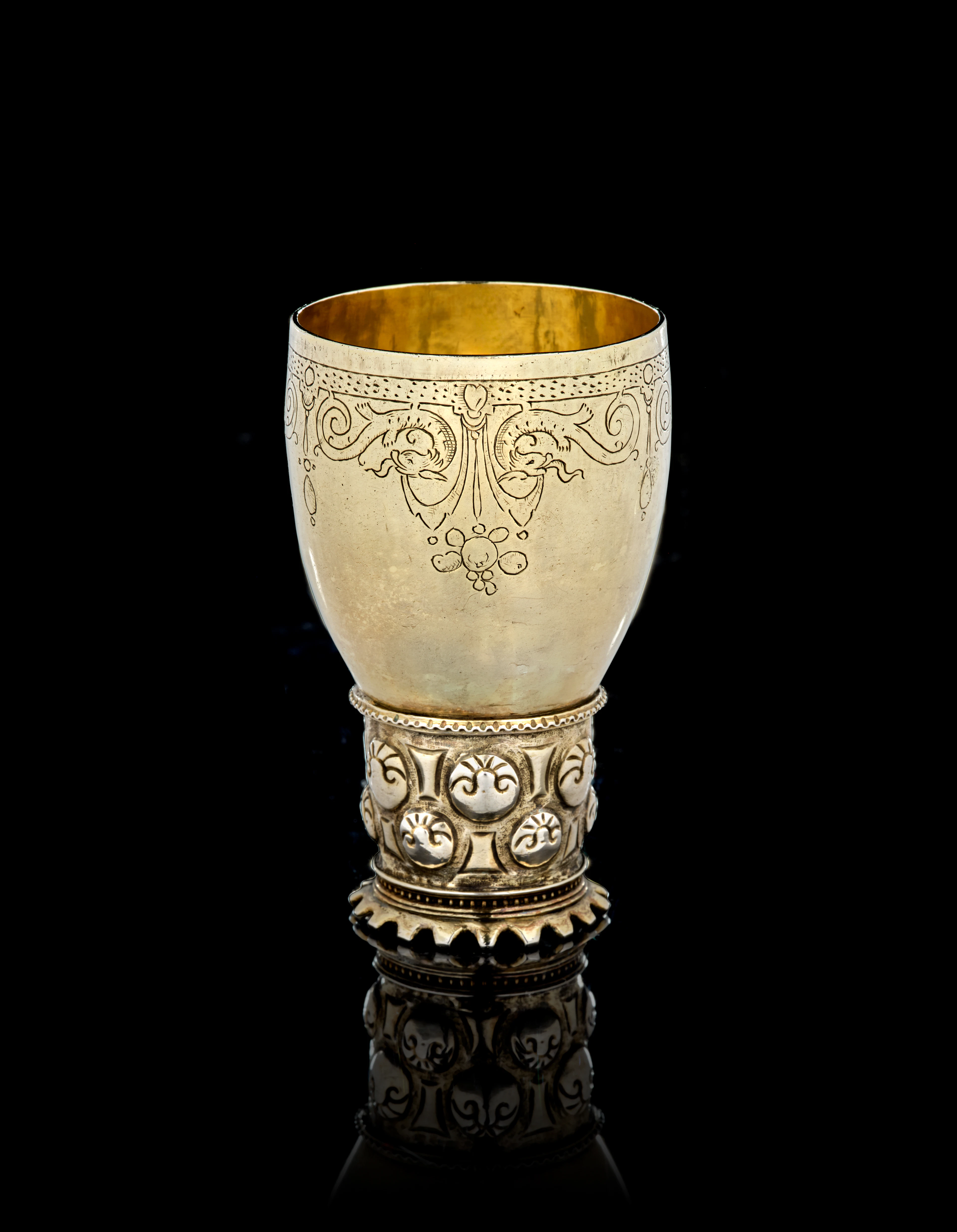 A German silver-gilt römer-cup, Juryen van Ham, Emden, 1615